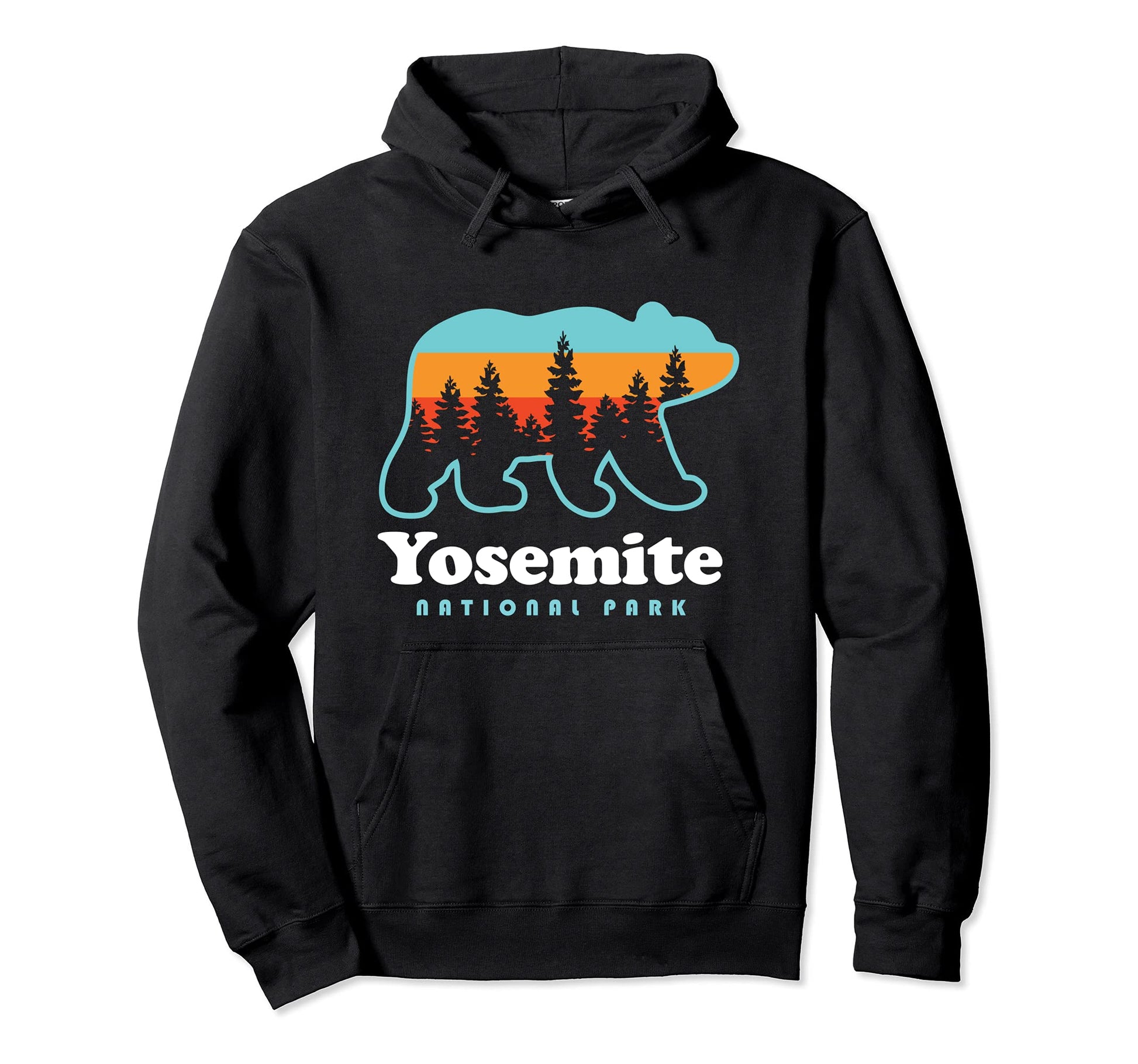 Yosemite National Park Camping Bear Hoodie - Aesthetic Graphic Unisex - T-Shirt, Sweatshirt, Hoodie