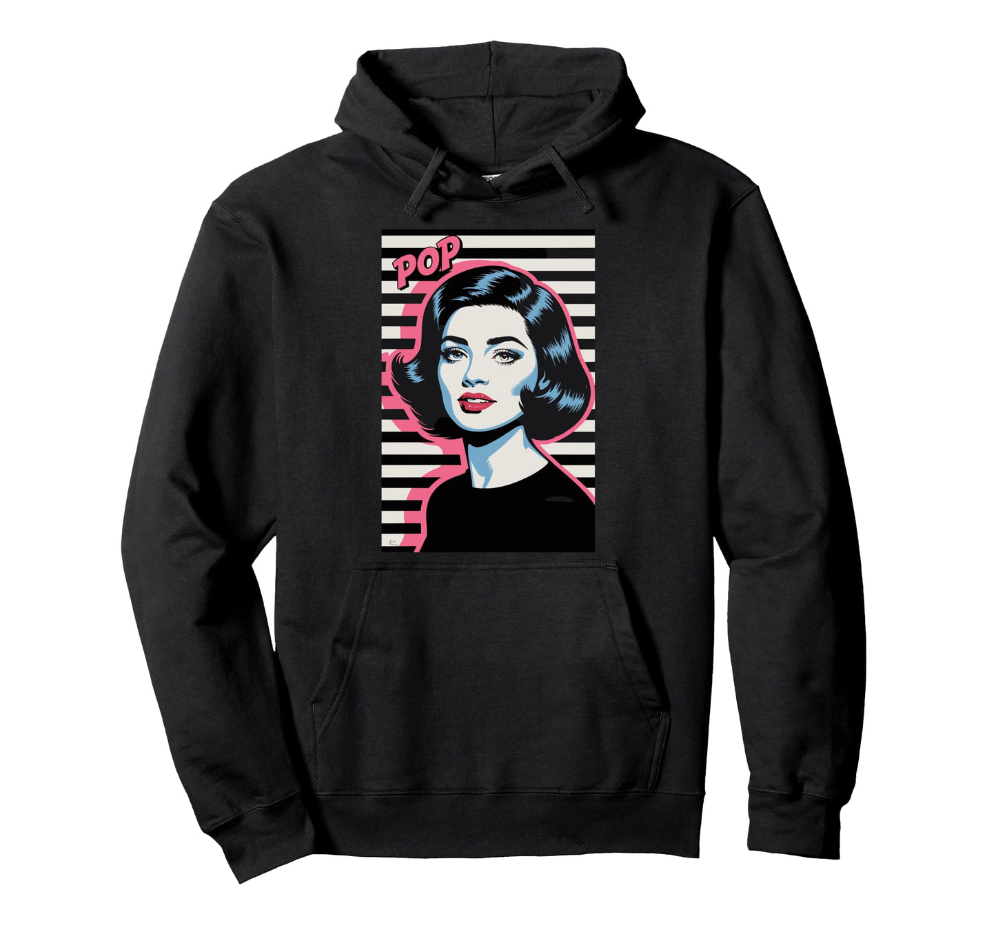 Pop Art Black Stripes Hoodie - Minimalist Print Unisex - T-Shirt, Sweatshirt, Hoodie