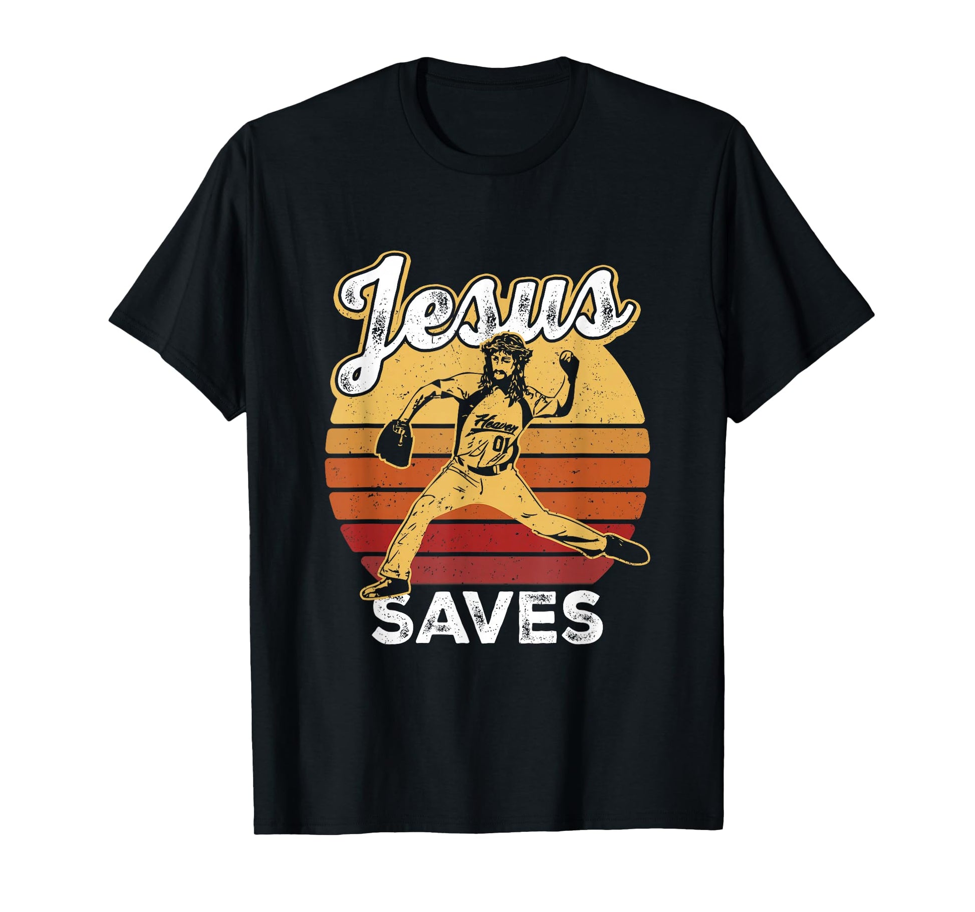 Jesus Saves Baseball Pitcher Fan T-Shirt - Unique Graphic Men Women - T-Shirt, Sweatshirt, Hoodie