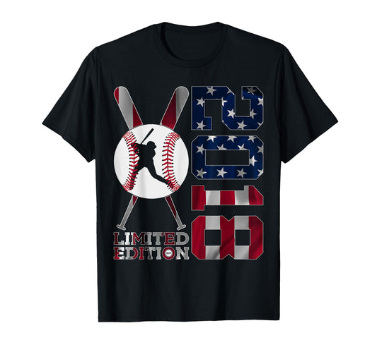 8Th Birthday Baseball 2018 T-Shirt - Custom Art Print Unisex - T-Shirt, Sweatshirt, Hoodie