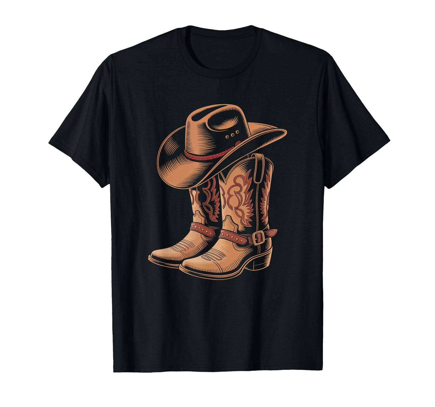 Cowboy Boots Western Country Cowgirl T-Shirt - Fun Novelty Design Unisex - T-Shirt, Sweatshirt, Hoodie