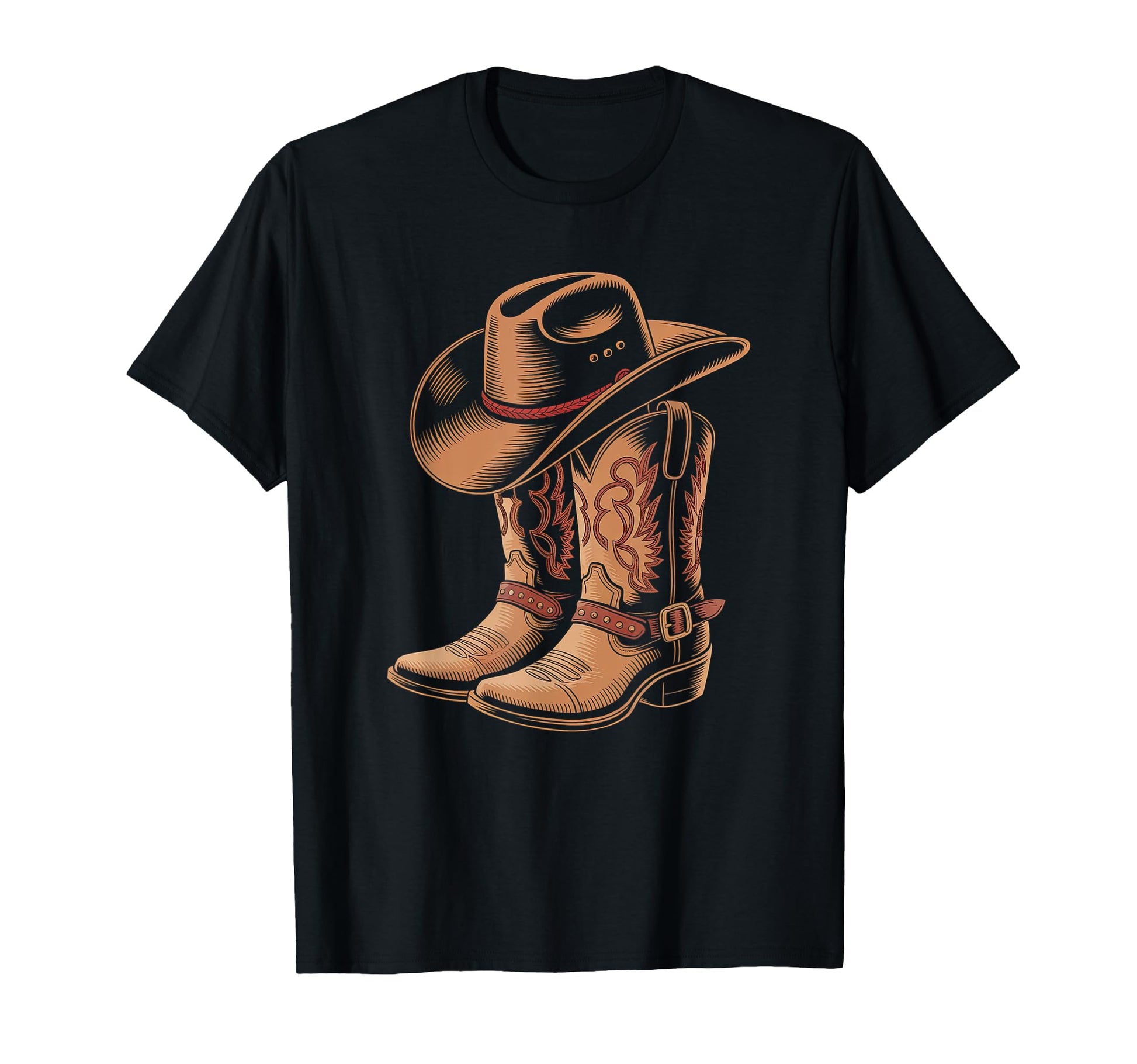 Cowboy Boots Western Country Cowgirl T-Shirt - Fun Novelty Design Unisex - T-Shirt, Sweatshirt, Hoodie