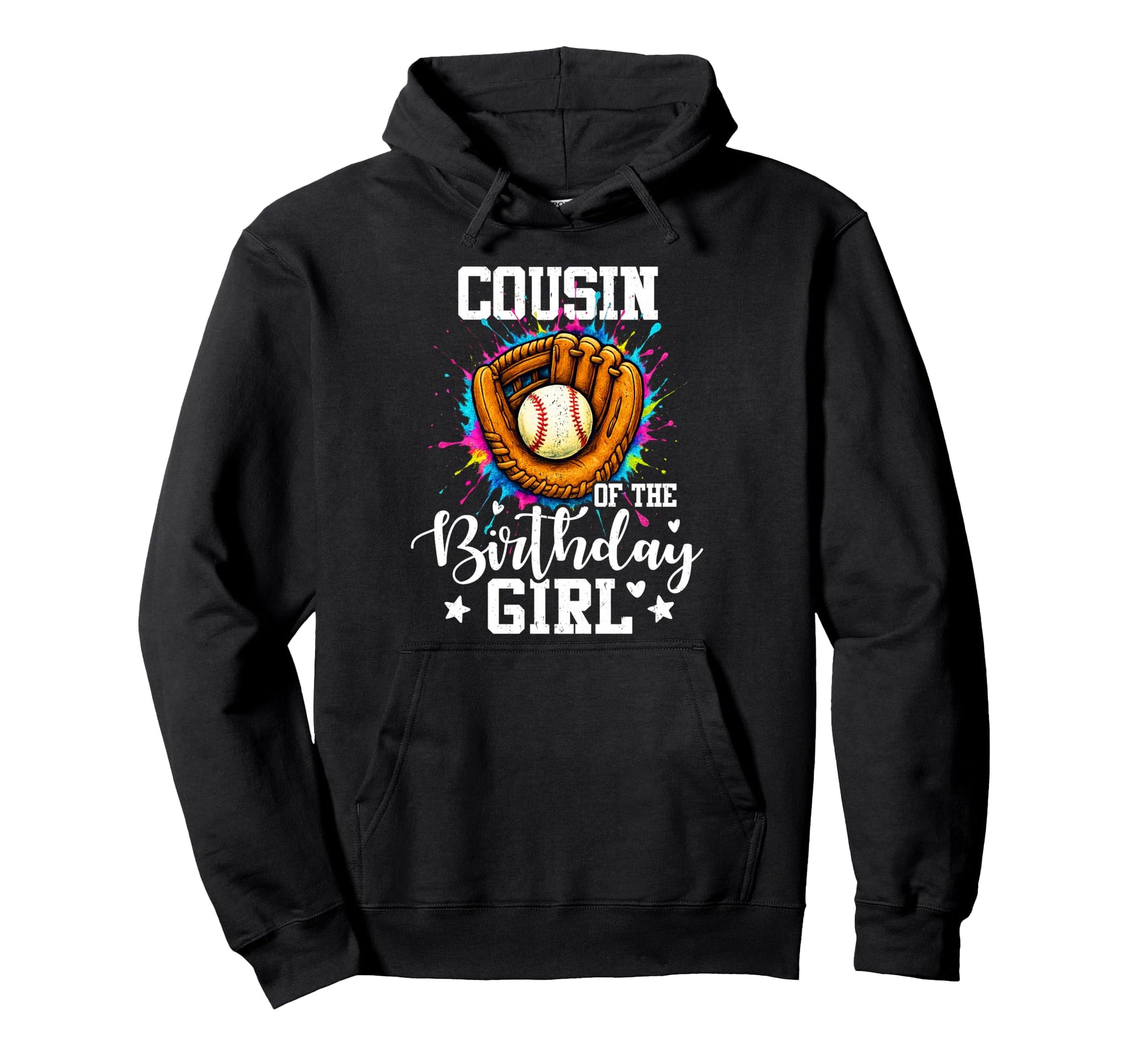 Cousin Birthday Baseball Colorful Hoodie - Novelty Apparel Men Women - T-Shirt, Sweatshirt, Hoodie