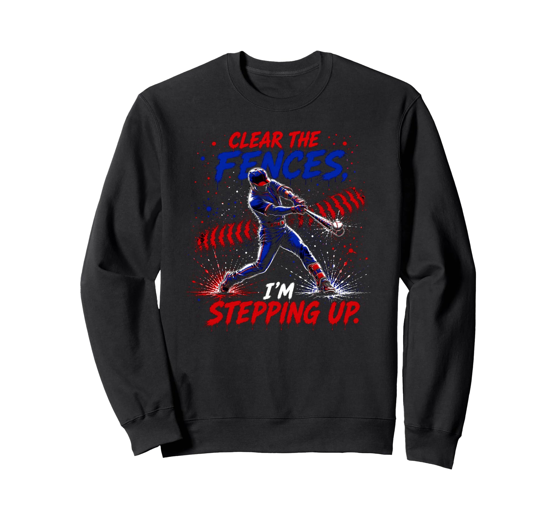 Baseball Batter Homerun Paint Sweatshirt - Minimalist Print Unisex - T-Shirt, Sweatshirt, Hoodie