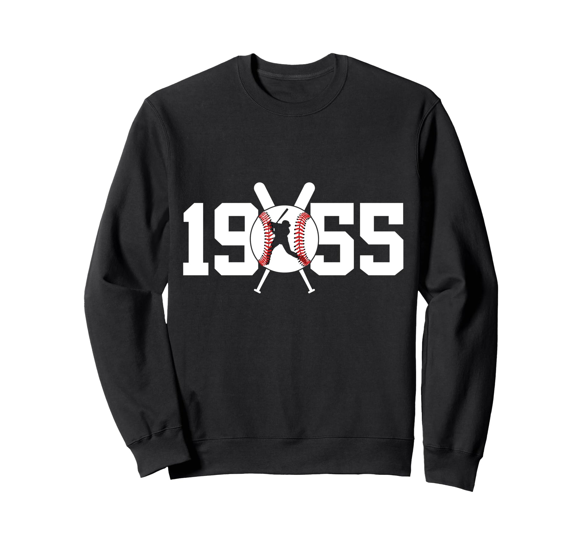 1955 Baseball 70Th Birthday Sweatshirt - Trendy Graphic Men Women - T-Shirt, Sweatshirt, Hoodie
