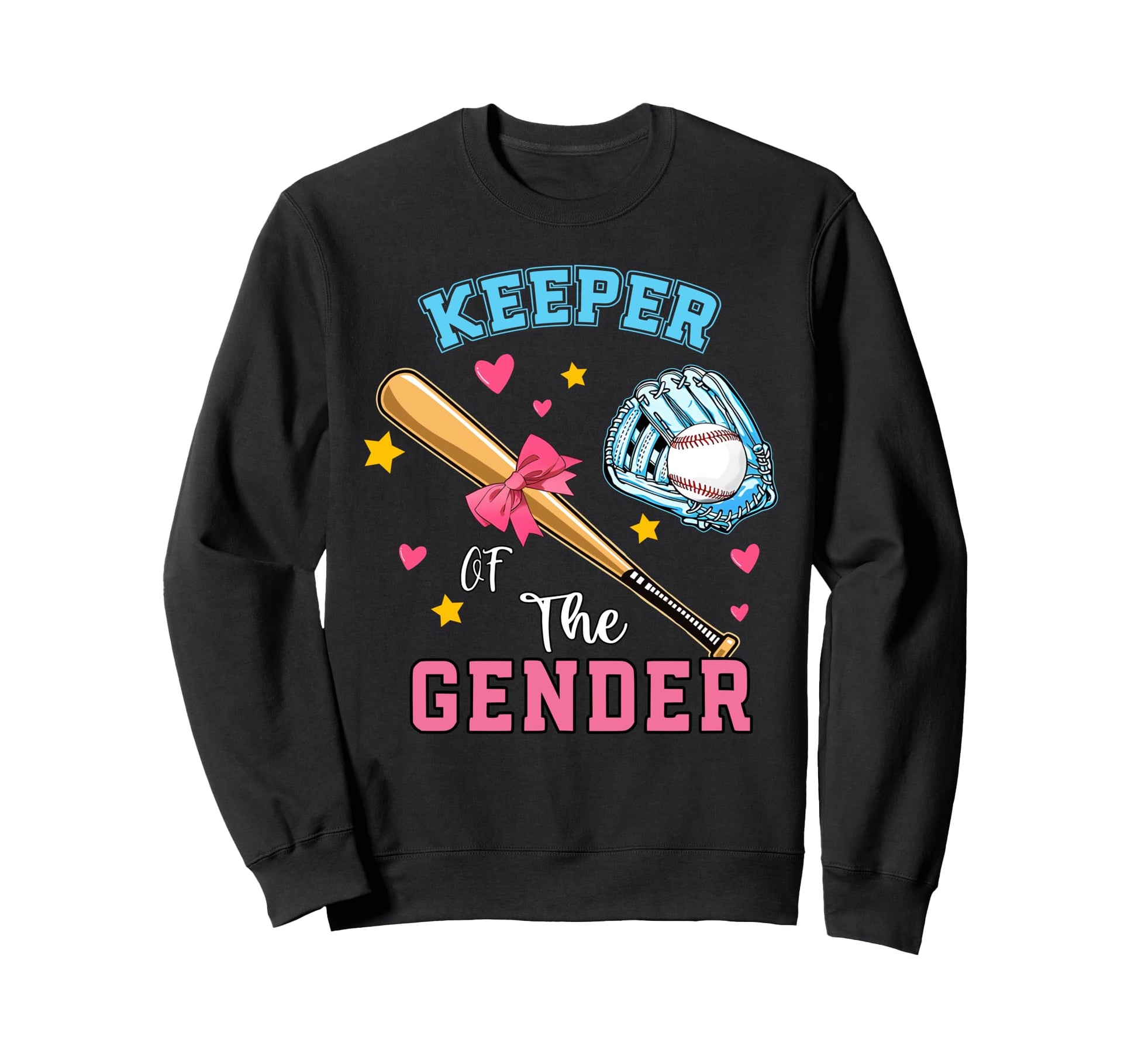 Keeper Gender Baseball Or Bows Sweatshirt - Aesthetic Graphic for Adults - T-Shirt, Sweatshirt, Hoodie