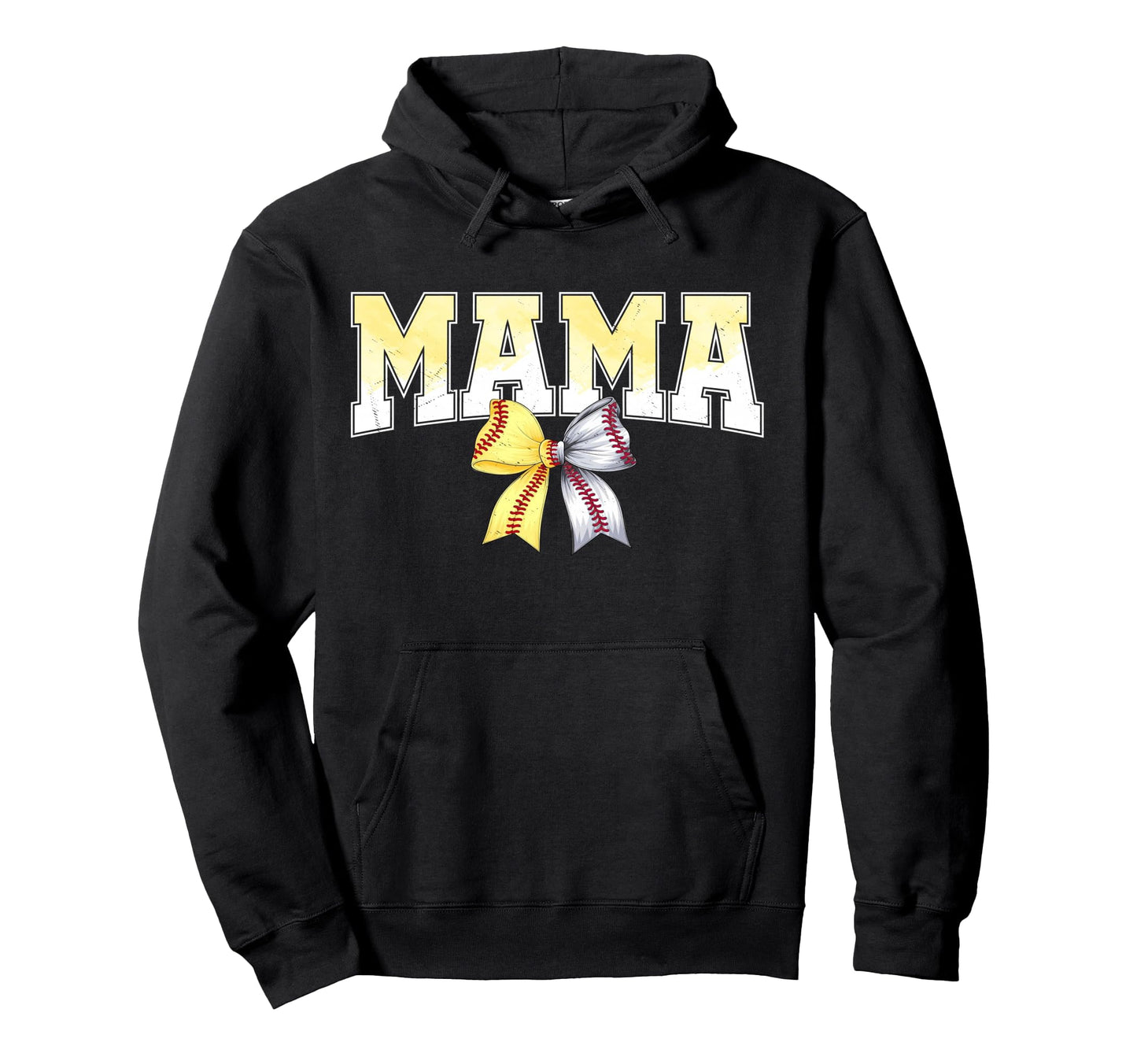 Coquette Bow Baseball Softball Mom Both Hoodie - Streetwear Style Unisex - T-Shirt, Sweatshirt, Hoodie