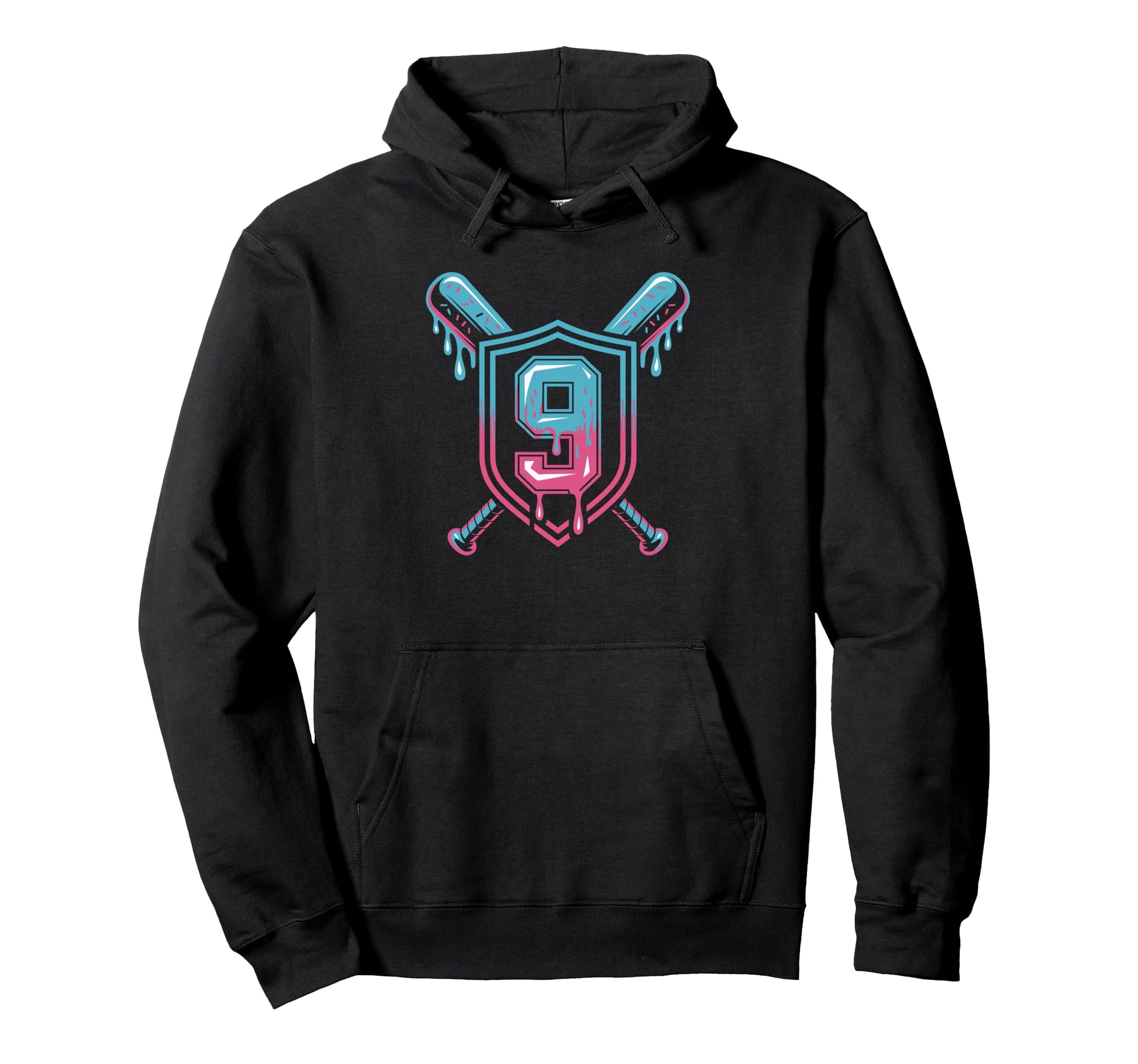 Baseball Ice Cream Drip Birthday Hoodie - Casual Everyday Wear Men Women - T-Shirt, Sweatshirt, Hoodie