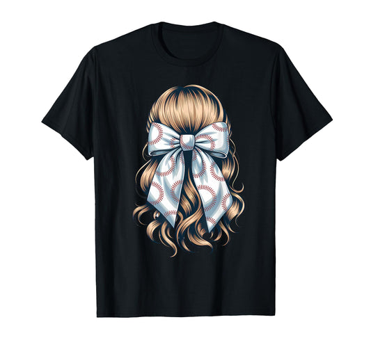 Baseball Coquette Bow Baseball Mom T-Shirt - Aesthetic Graphic Men Women - T-Shirt, Sweatshirt, Hoodie