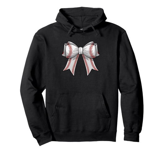 Baseball Coquette Bow White Mothers Hoodie - Streetwear Style Men Women - T-Shirt, Sweatshirt, Hoodie
