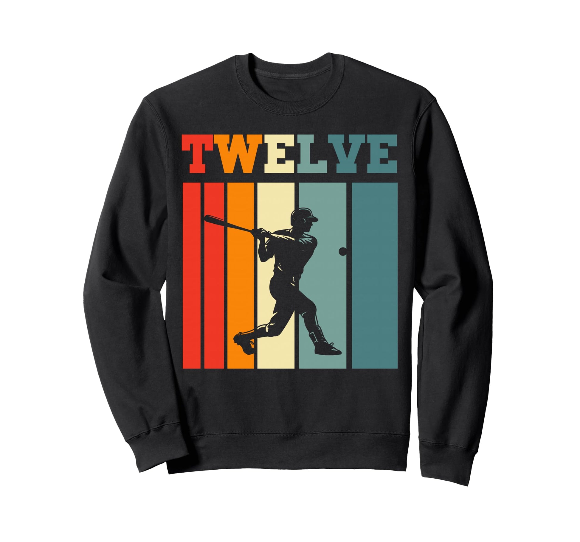 Twelve Baseball 12Th Bday Party 12 Sweatshirt - Novelty Apparel Men Women - T-Shirt, Sweatshirt, Hoodie