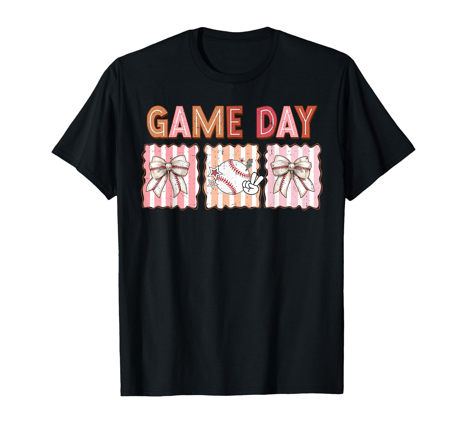 Groovy Game Day Baseball Coquette Bow T-Shirt - Trendy Graphic Men Women - T-Shirt, Sweatshirt, Hoodie
