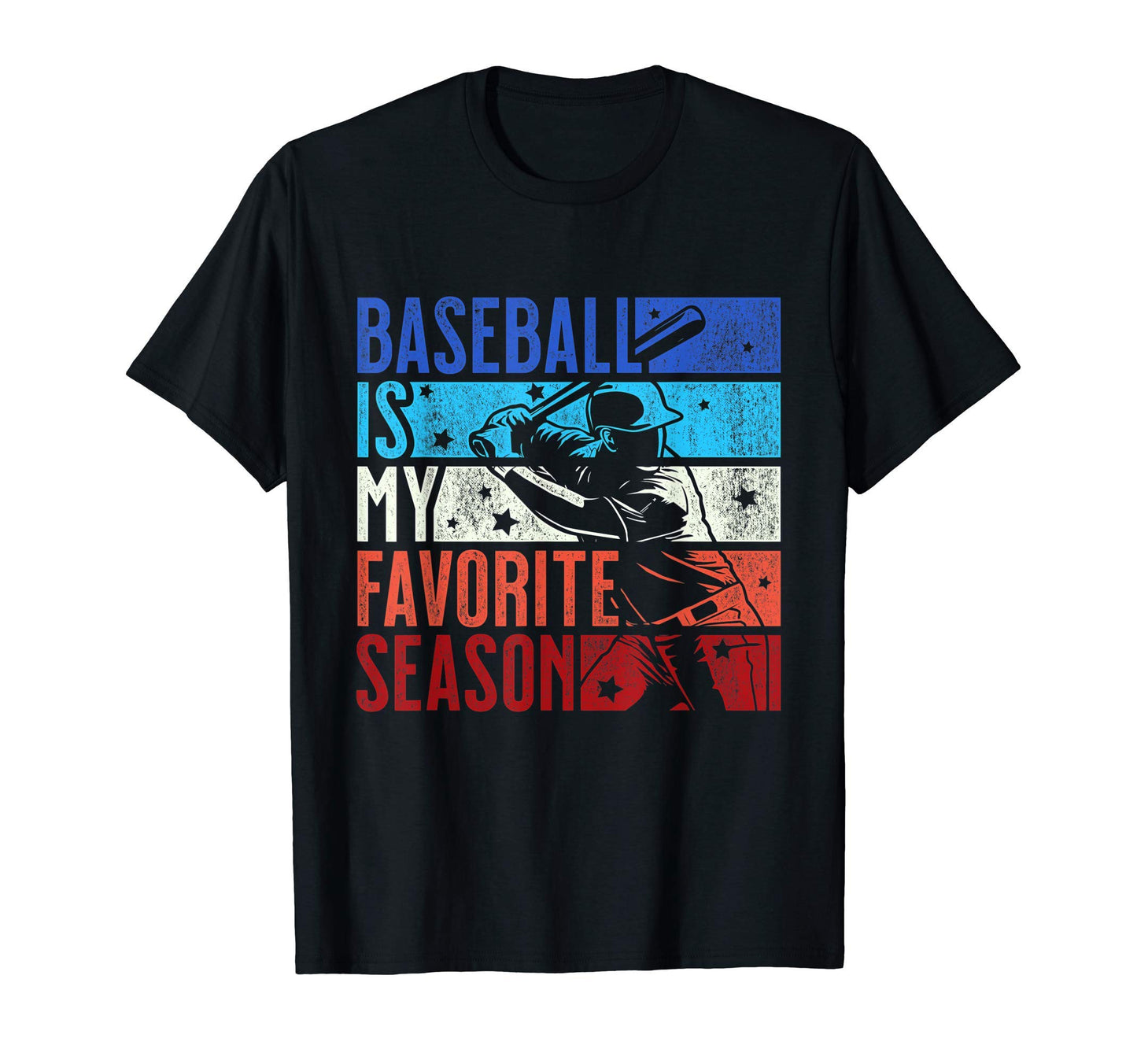 Distressed Baseball Is My Favorite Season T-Shirt - Trendy Graphic Unisex - T-Shirt, Sweatshirt, Hoodie
