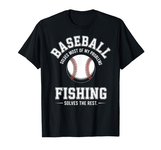 Baseball Fishing Ultimate Problem T-Shirt - Aesthetic Graphic for Adults - T-Shirt, Sweatshirt, Hoodie