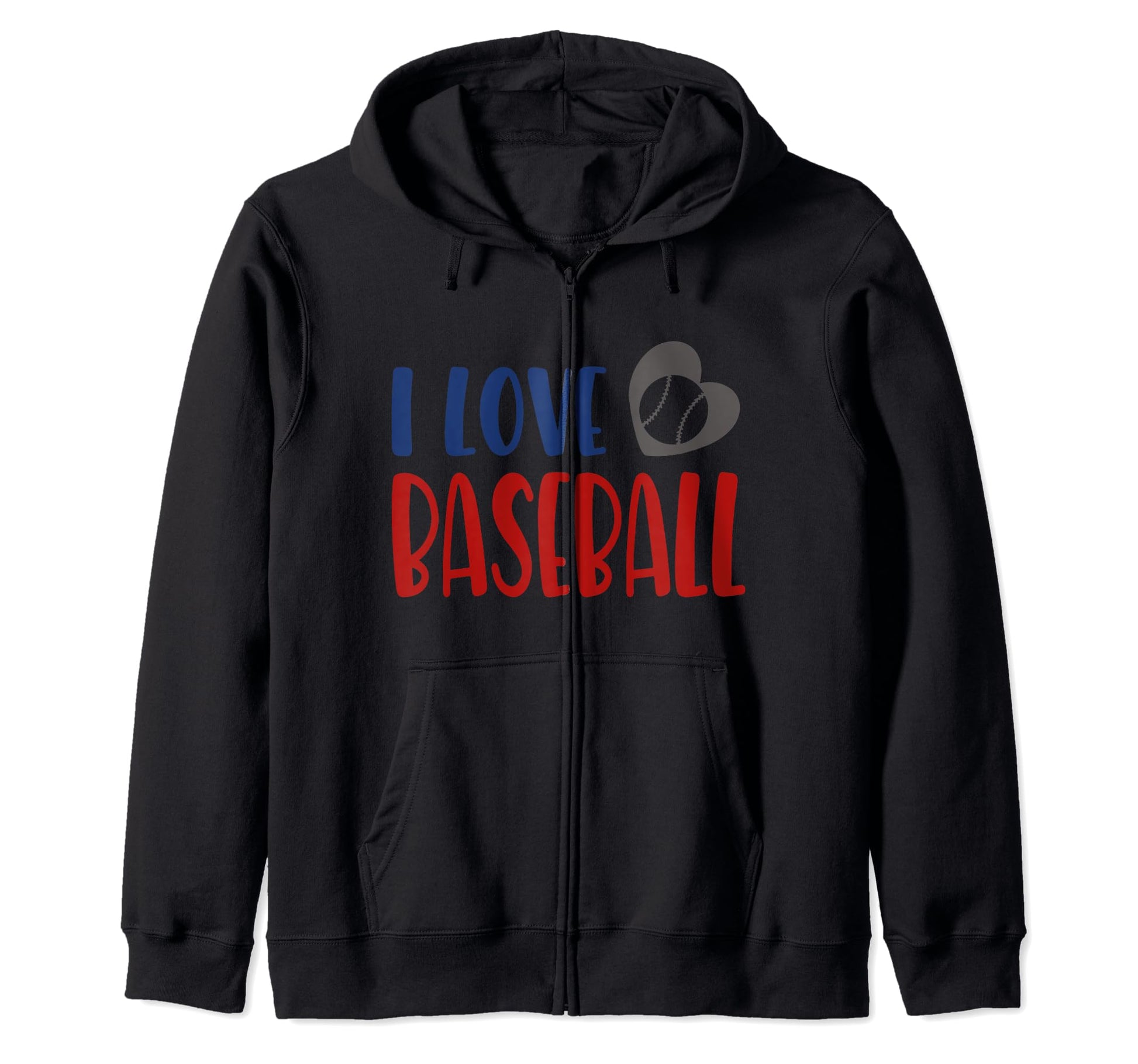 I Love Baseball Heart Play Sports Hoodie - Custom Art Print for Adults - T-Shirt, Sweatshirt, Hoodie