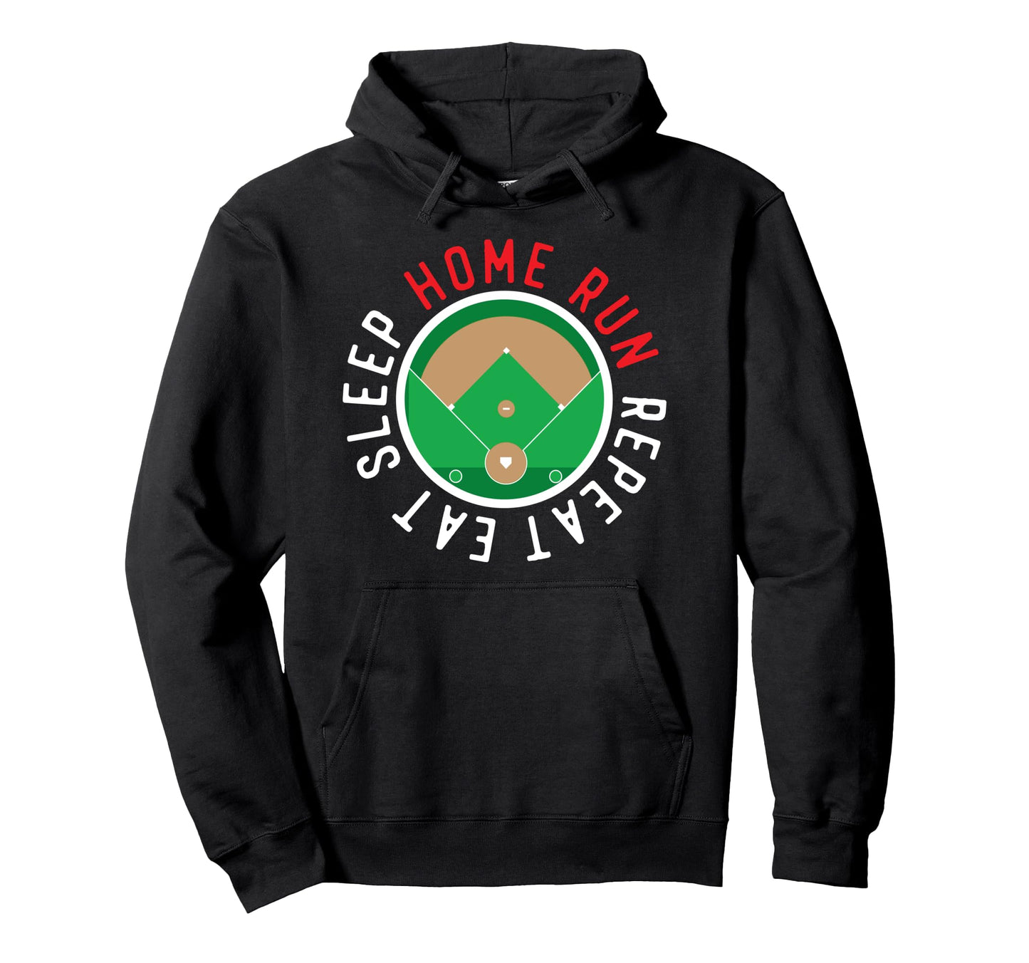 Eat Sleep Home Run Repeat Baseball Is Life Hoodie - Trendy Graphic Unisex - T-Shirt, Sweatshirt, Hoodie