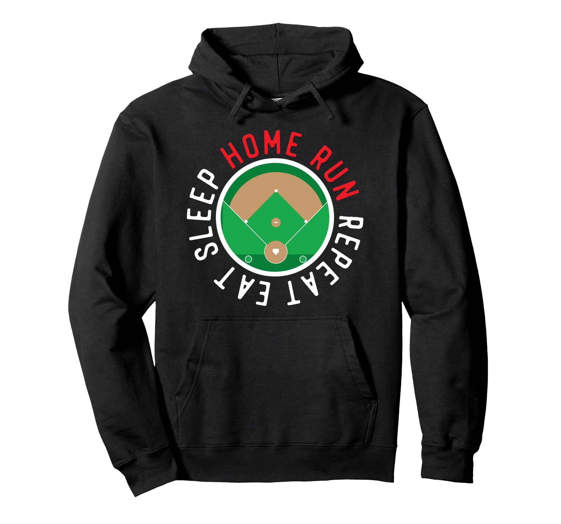 Eat Sleep Home Run Repeat Baseball Is Life Hoodie - Trendy Graphic Unisex - T-Shirt, Sweatshirt, Hoodie
