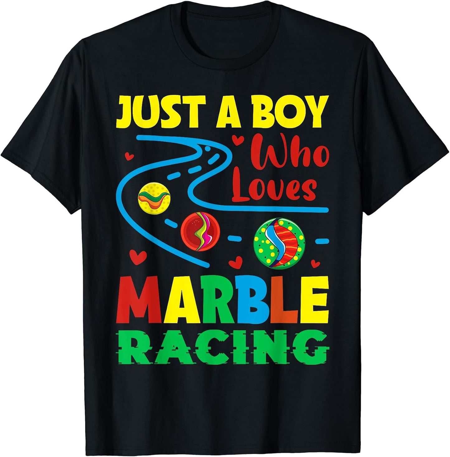 Marble Racing Boy Gift - Adult & Kids T-Shirts, Sweatshirts & Hoodies apparel design preview 1