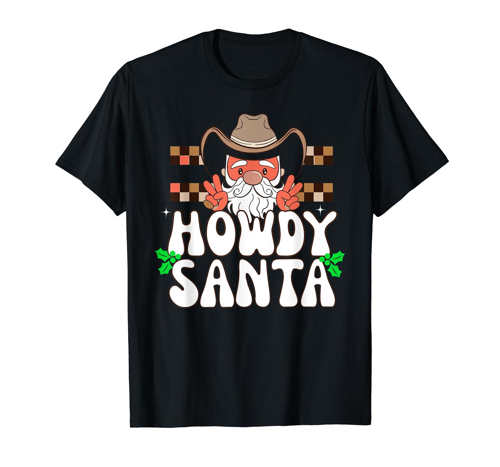 Western Howdy Santa Cowboy Boots T-Shirt - Aesthetic Graphic Men Women - T-Shirt, Sweatshirt, Hoodie