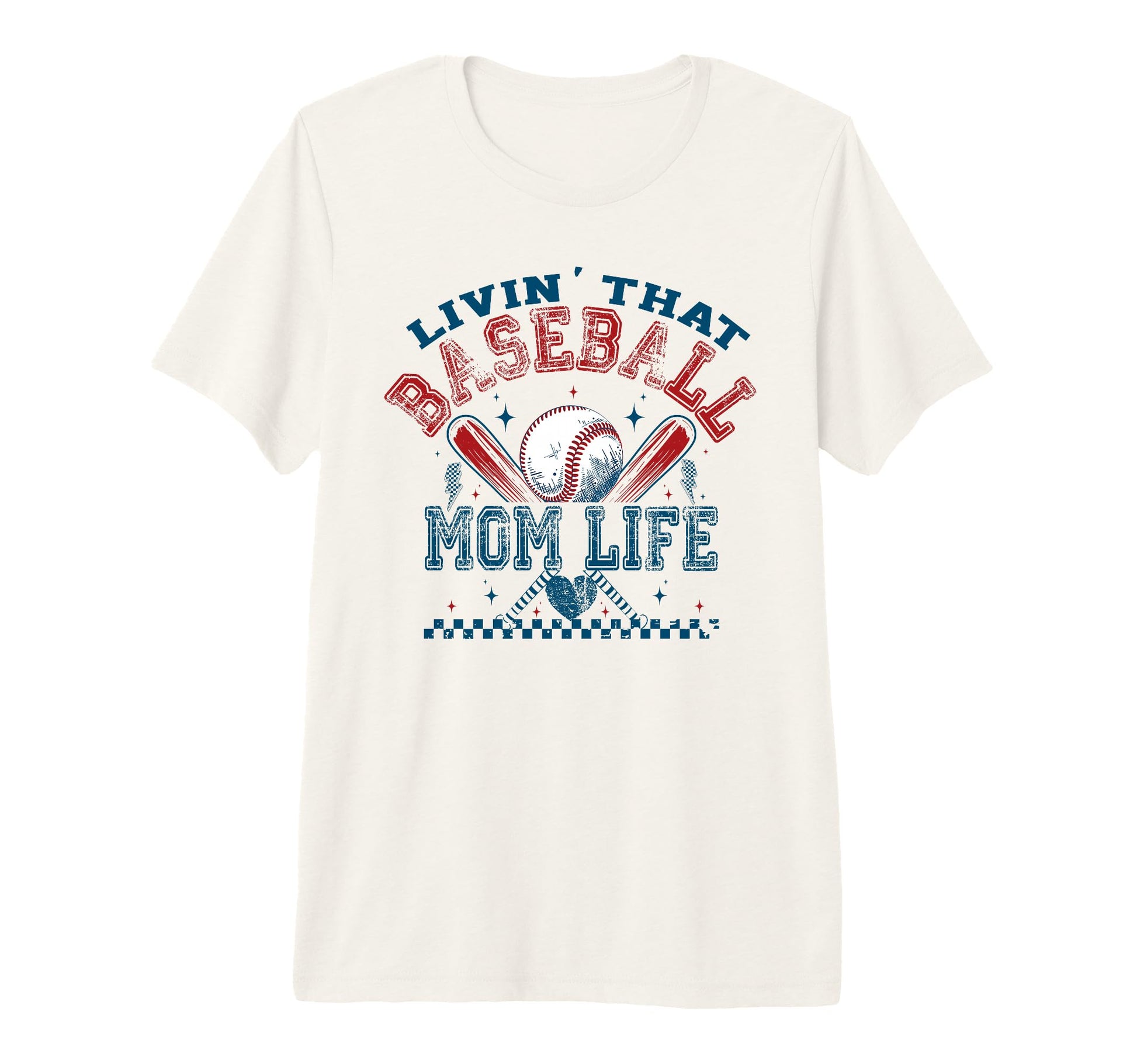 Livin That Baseball Mom Sports Life T-Shirt - Minimalist Print for Adults - T-Shirt, Sweatshirt, Hoodie