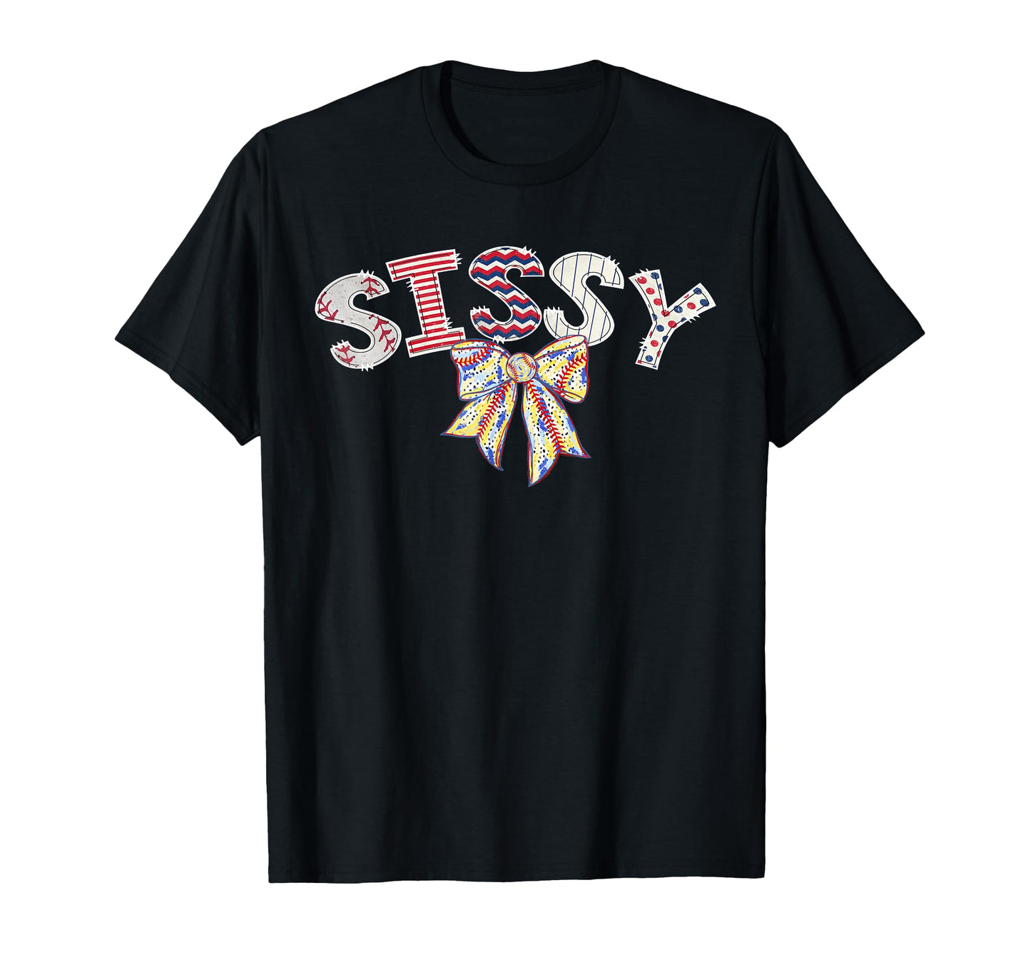 Baseball Sissy Coquette Bow Game Day T-Shirt - Novelty Apparel Unisex - T-Shirt, Sweatshirt, Hoodie