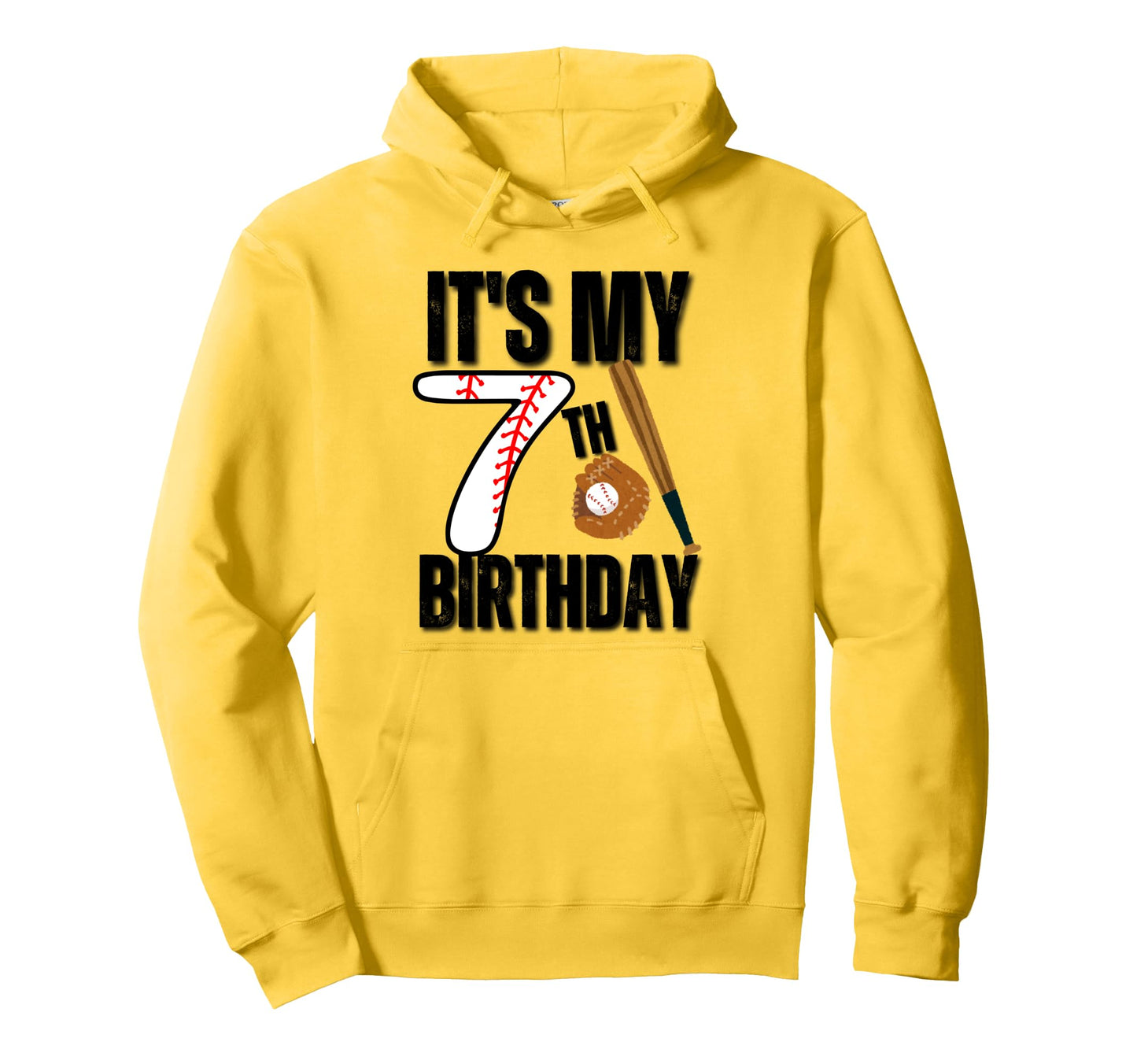 Its My 7Th Birthday Baseball Player 7Th Hoodie - Novelty Apparel Unisex - T-Shirt, Sweatshirt, Hoodie