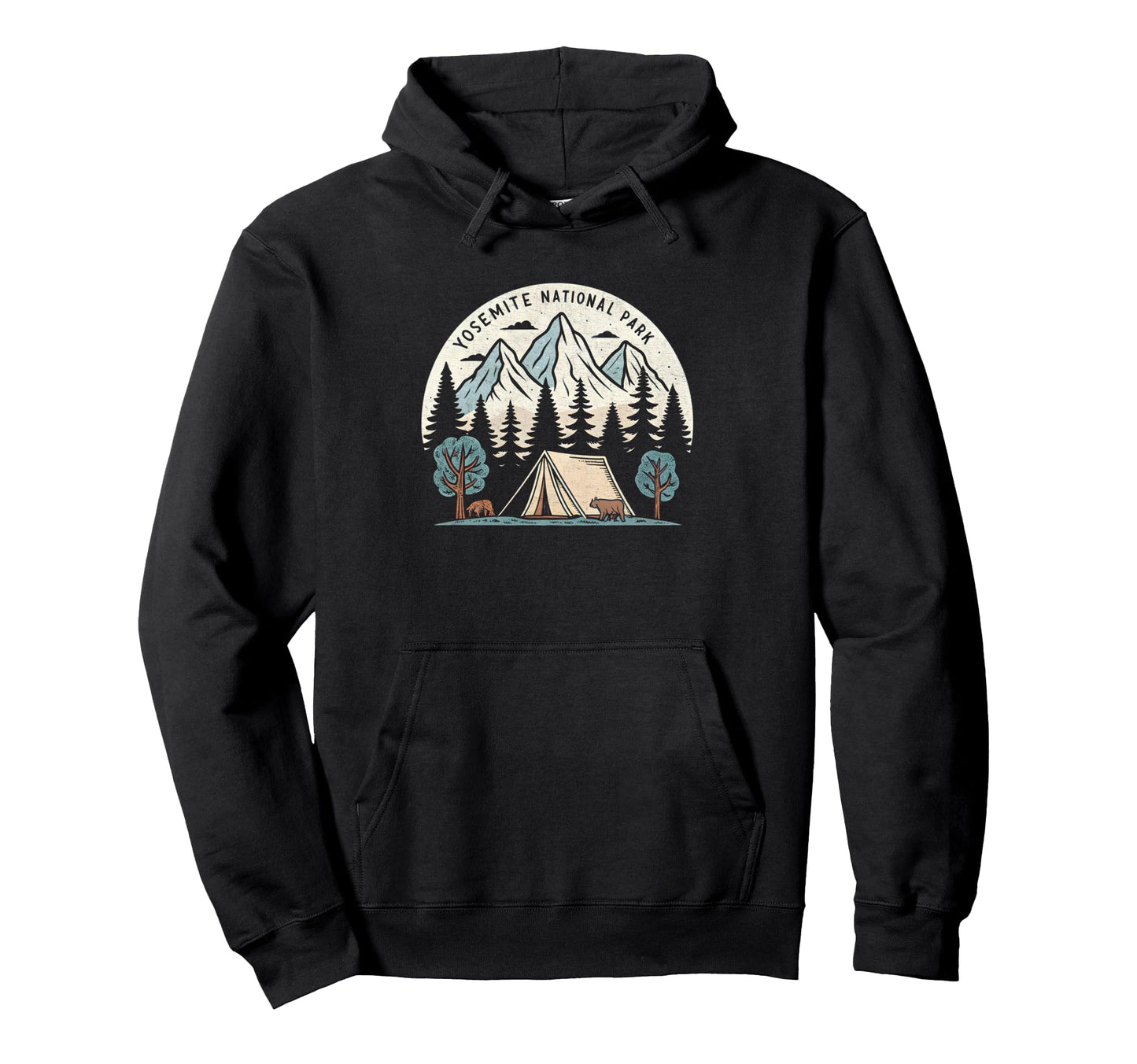 Yosemite National Park Camping Hoodie - Novelty Apparel for Adults - T-Shirt, Sweatshirt, Hoodie