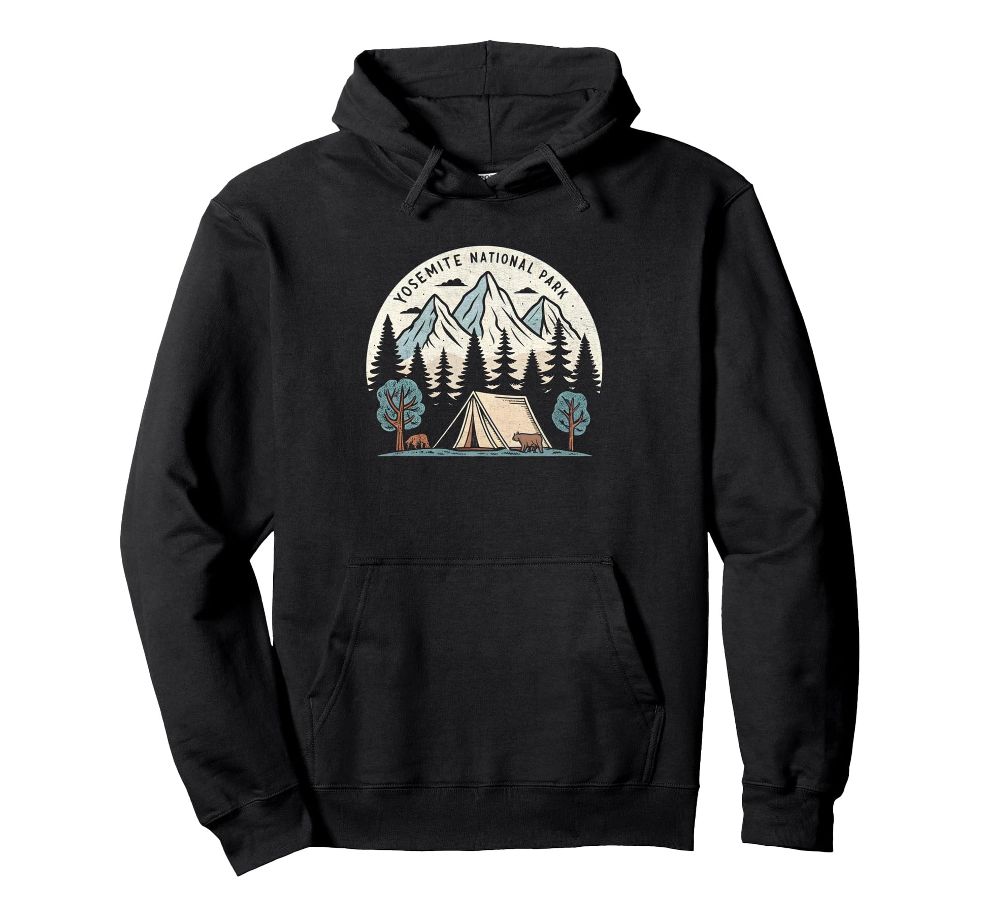 Yosemite National Park Camping Hoodie - Novelty Apparel for Adults - T-Shirt, Sweatshirt, Hoodie