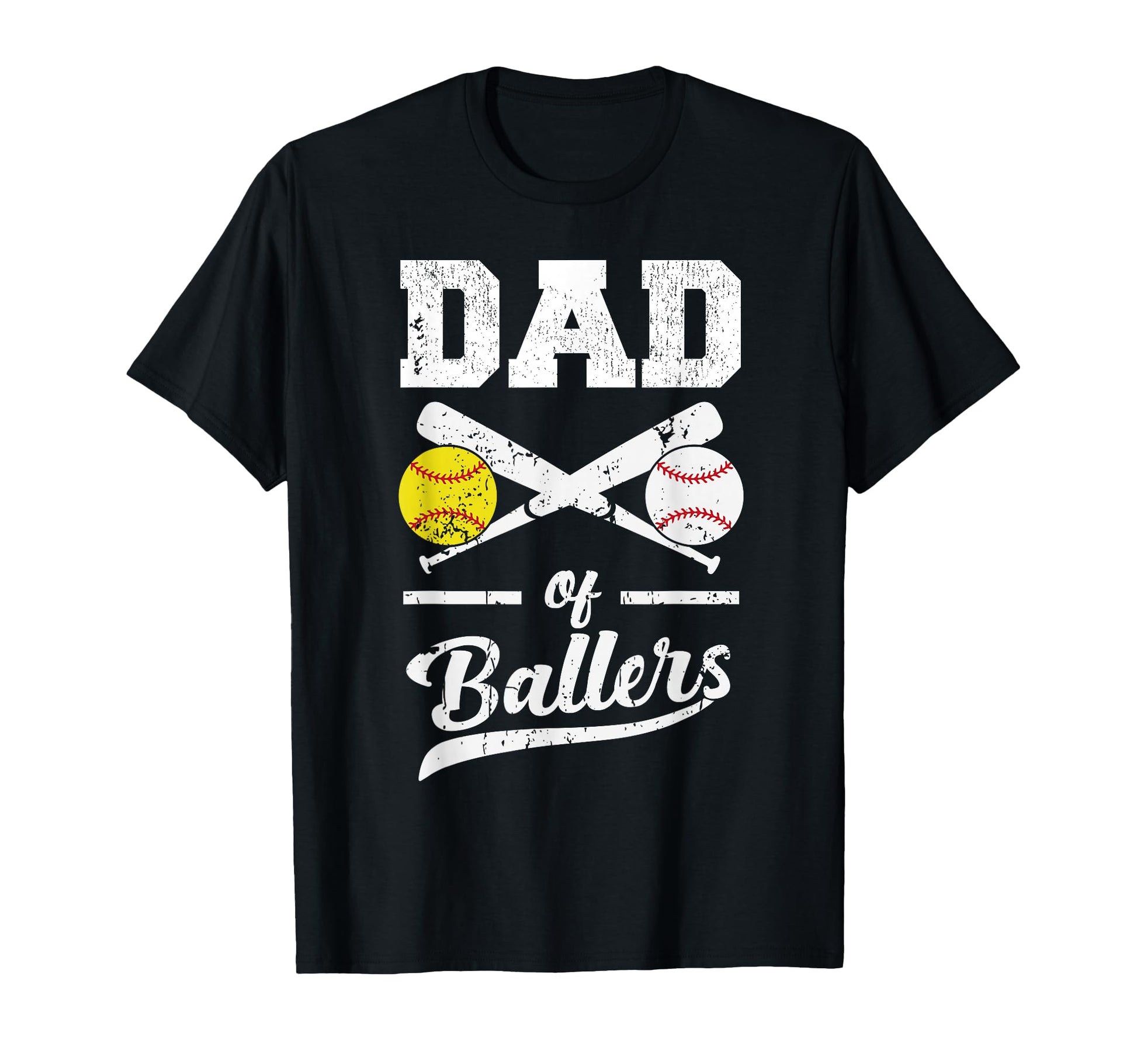Dad Ballers Dad Baseball And Softball T-Shirt - Minimalist Print Men Women - T-Shirt, Sweatshirt, Hoodie