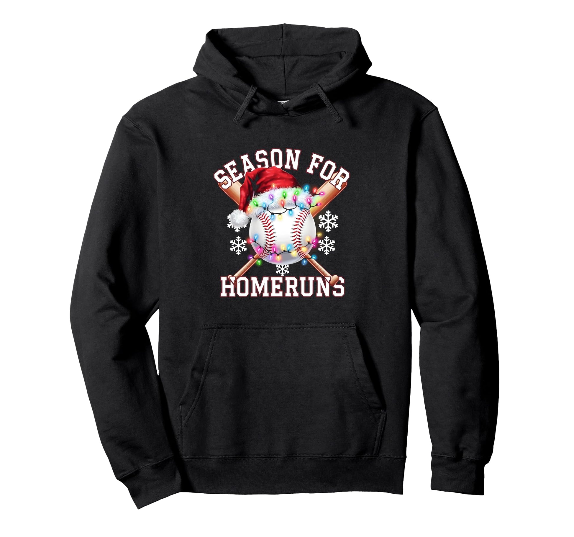 Season Homeruns Baseball Santa Ball Hoodie - Custom Art Print Unisex - T-Shirt, Sweatshirt, Hoodie