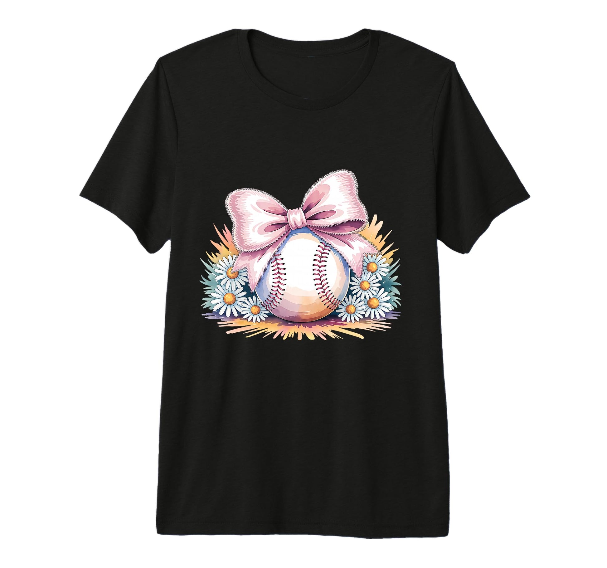 Baseball Coquette Bow Baseball Mom Tri T-Shirt - Graphic Print for Adults - T-Shirt, Sweatshirt, Hoodie