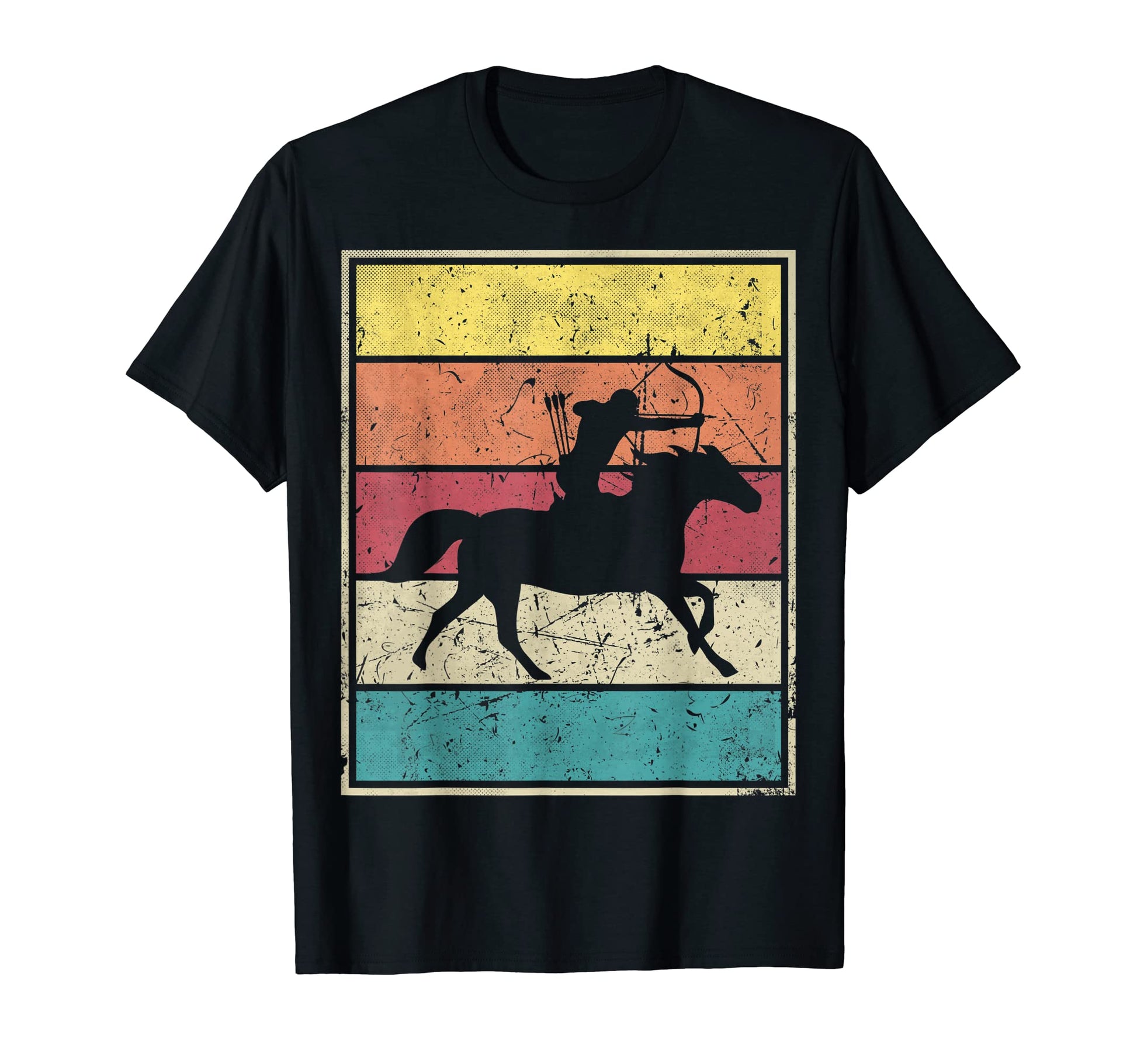 Horse Back Archery Stripes T-Shirt - Graphic Print Unisex - T-Shirt, Sweatshirt, Hoodie