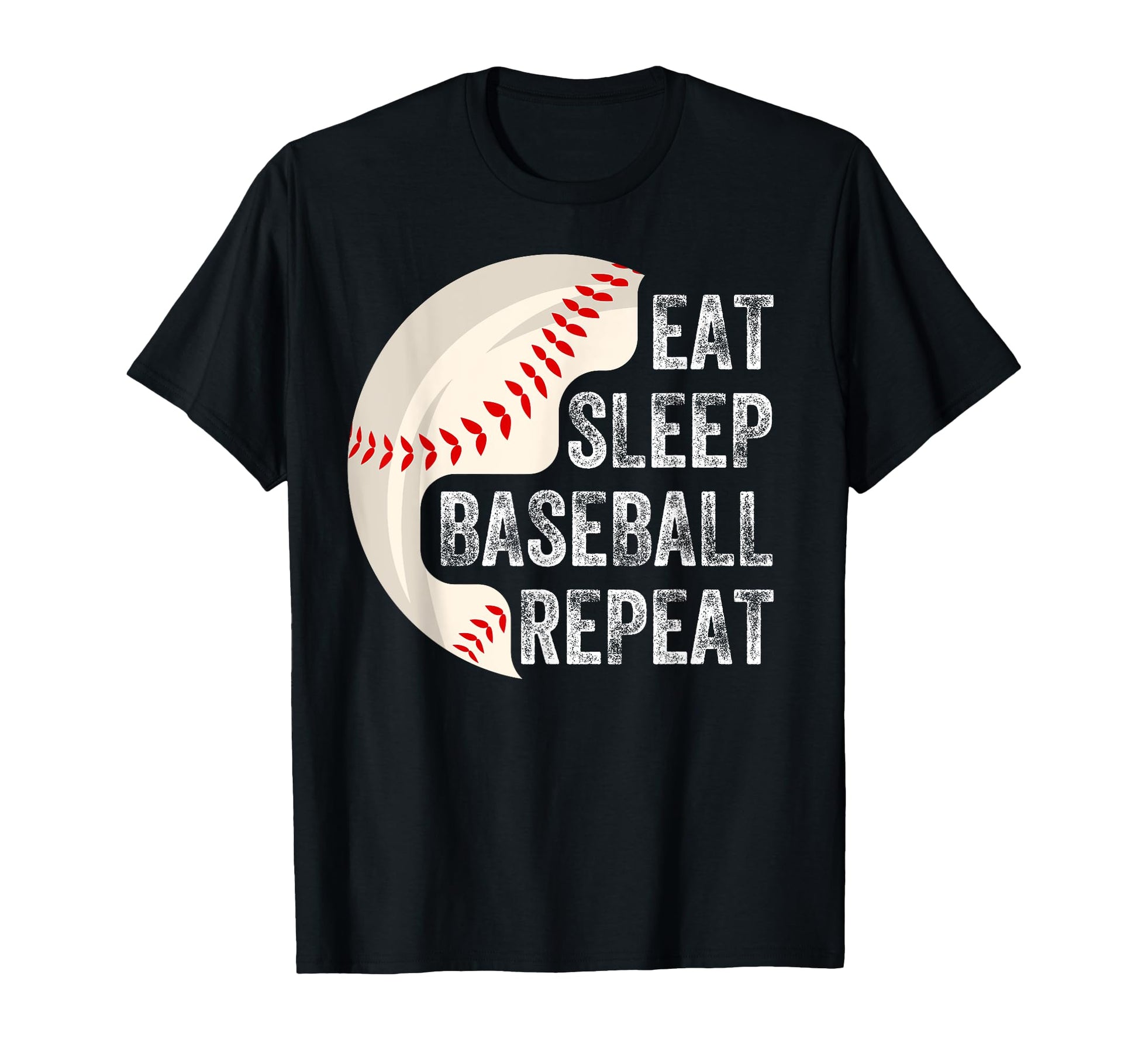 Eat Sleep Baseball Repeat Baseball Player T-Shirt - Graphic Print Unisex - T-Shirt, Sweatshirt, Hoodie
