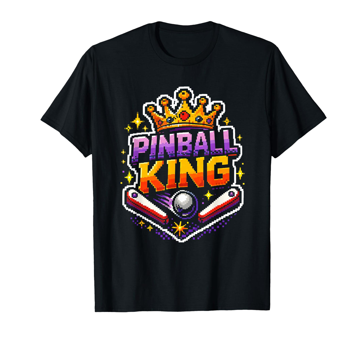 Pinball King Machines Funny Arcade Game T-Shirt - Graphic Print for Adults - T-Shirt, Sweatshirt, Hoodie