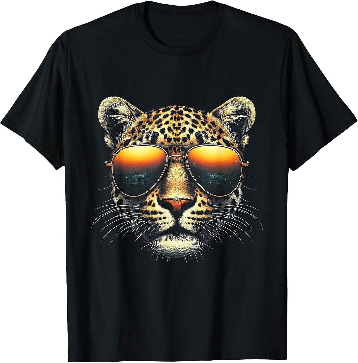 Leopard Face Wearing Sunglasses Animal Photography - Adult & Kids T-Shirts, Sweatshirts & Hoodies apparel design preview 1