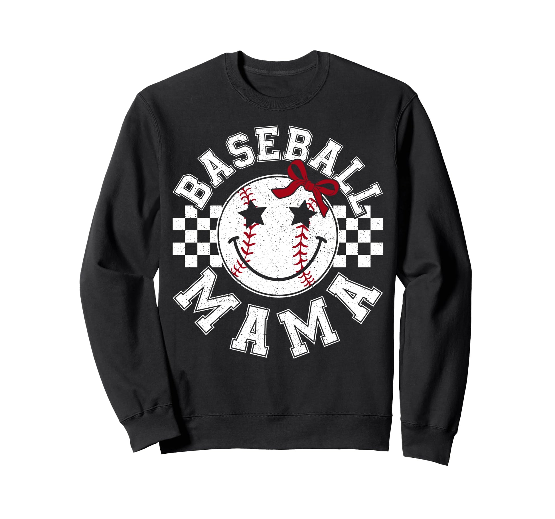 Baseball Mama Coquette Bow Sweatshirt - Casual Everyday Wear for Adults - T-Shirt, Sweatshirt, Hoodie