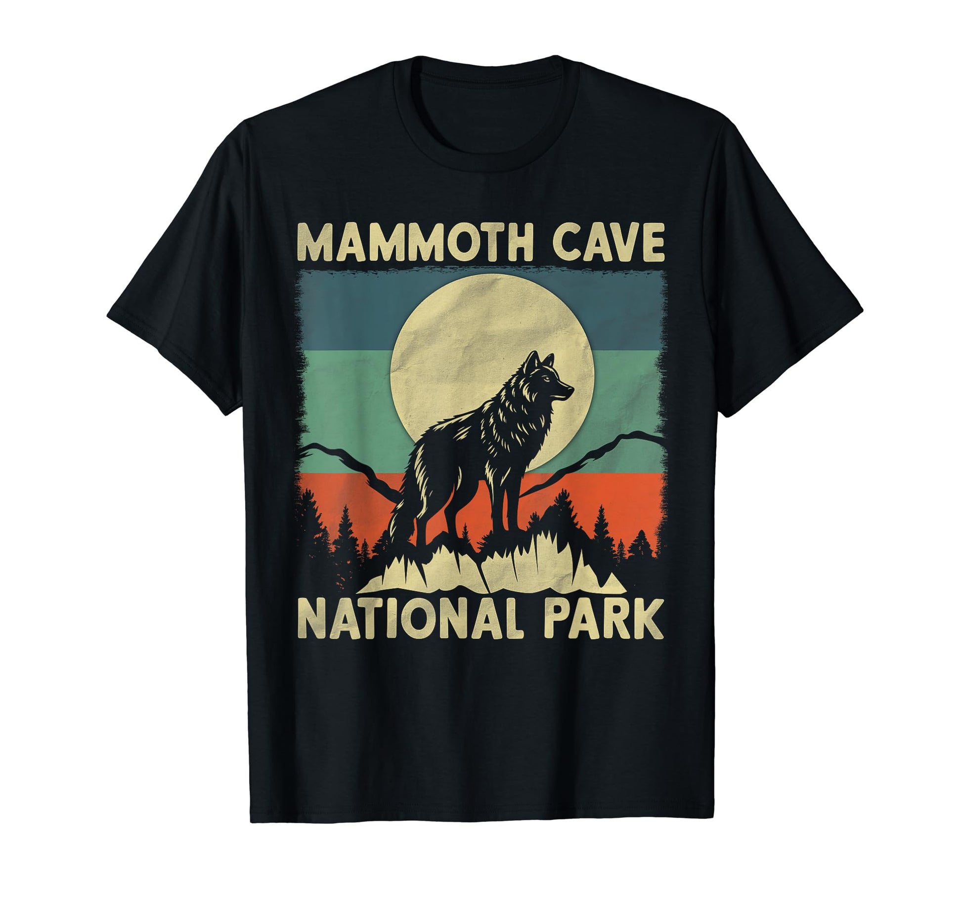 Wolf Mammoth Cave National Park T-Shirt - Streetwear Style Unisex - T-Shirt, Sweatshirt, Hoodie