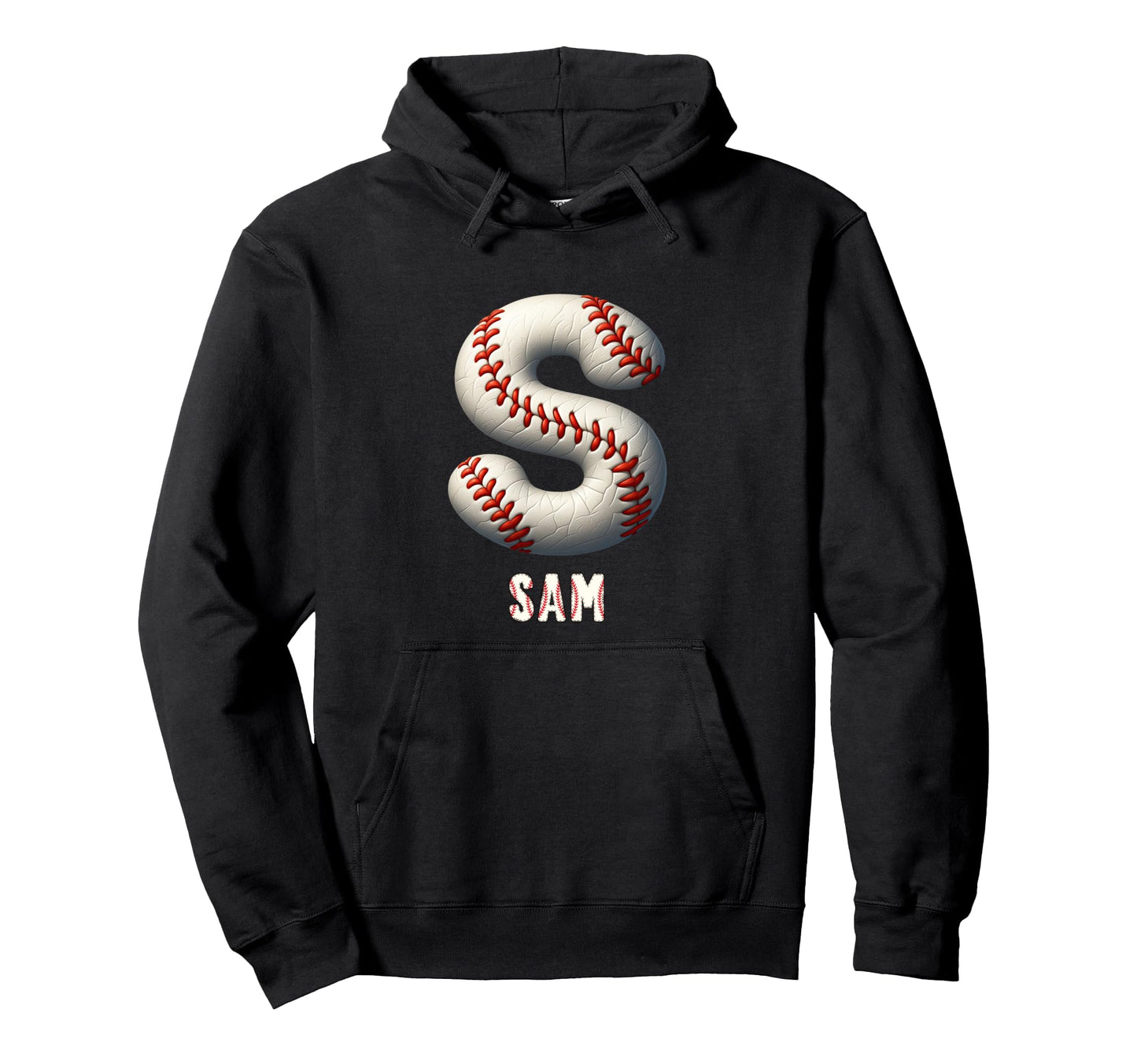 Baseball Home Run Milian Initial Hoodie - Novelty Apparel for Adults - T-Shirt, Sweatshirt, Hoodie