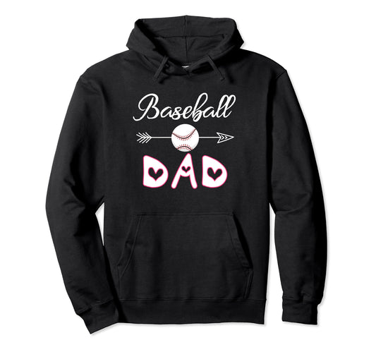 Baseball Dad Birthday Sport Baseball Hoodie - Custom Art Print Men Women - T-Shirt, Sweatshirt, Hoodie