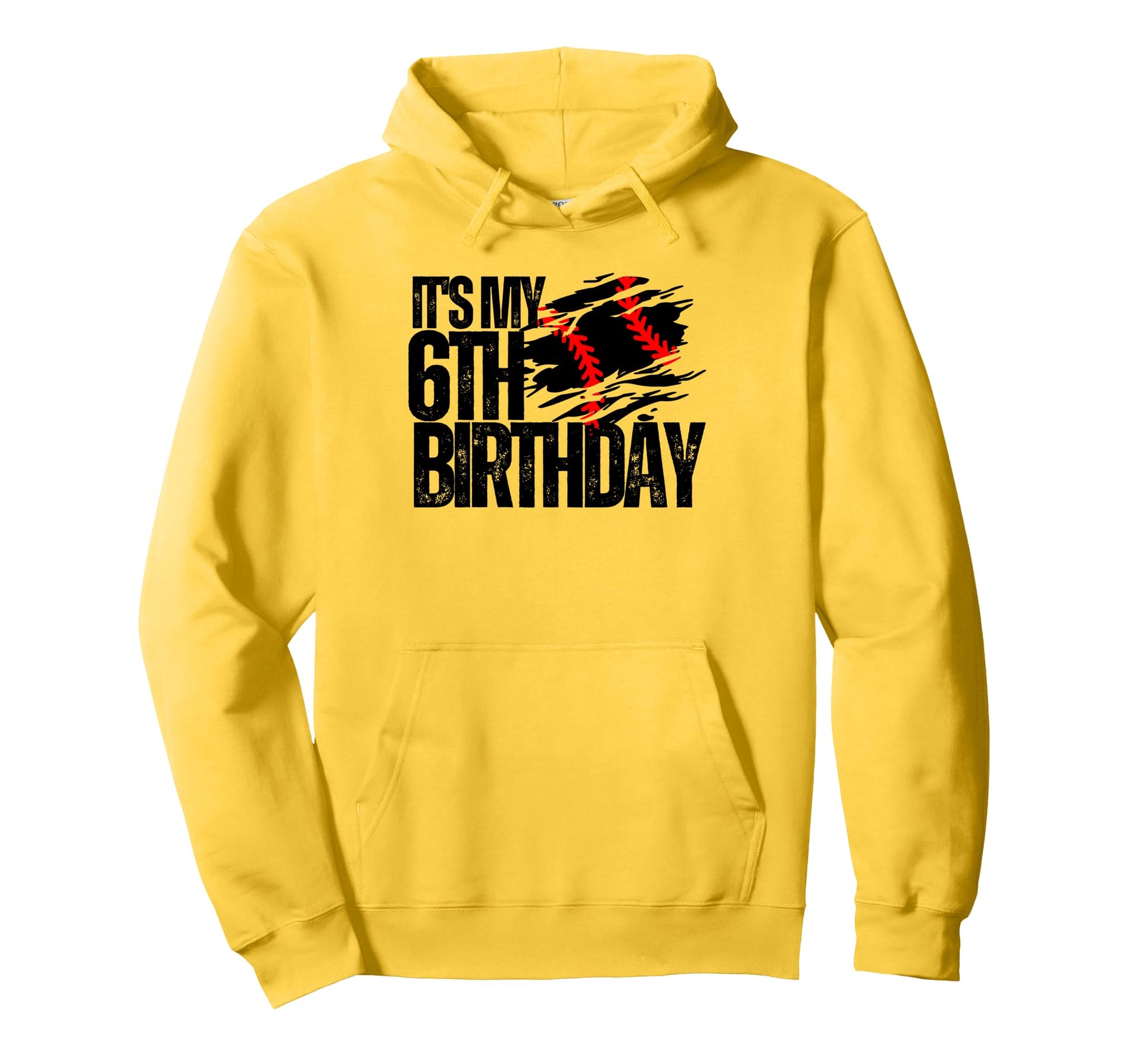 Its My 6Th Birthday Baseball Player Hoodie - Minimalist Print Men Women - T-Shirt, Sweatshirt, Hoodie