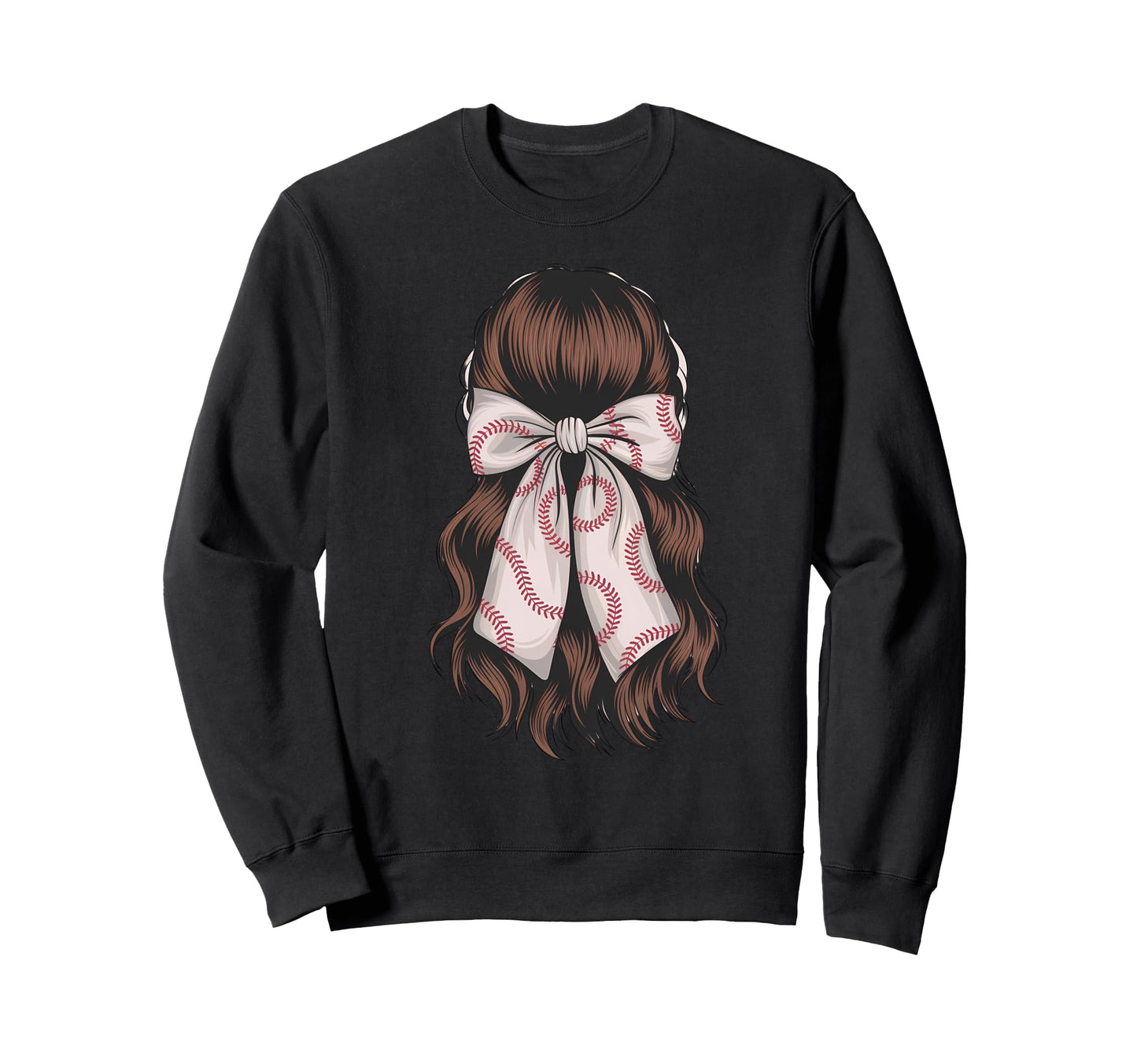 Baseball Coquette Bow Baseball Sweatshirt - Trendy Graphic for Adults - T-Shirt, Sweatshirt, Hoodie