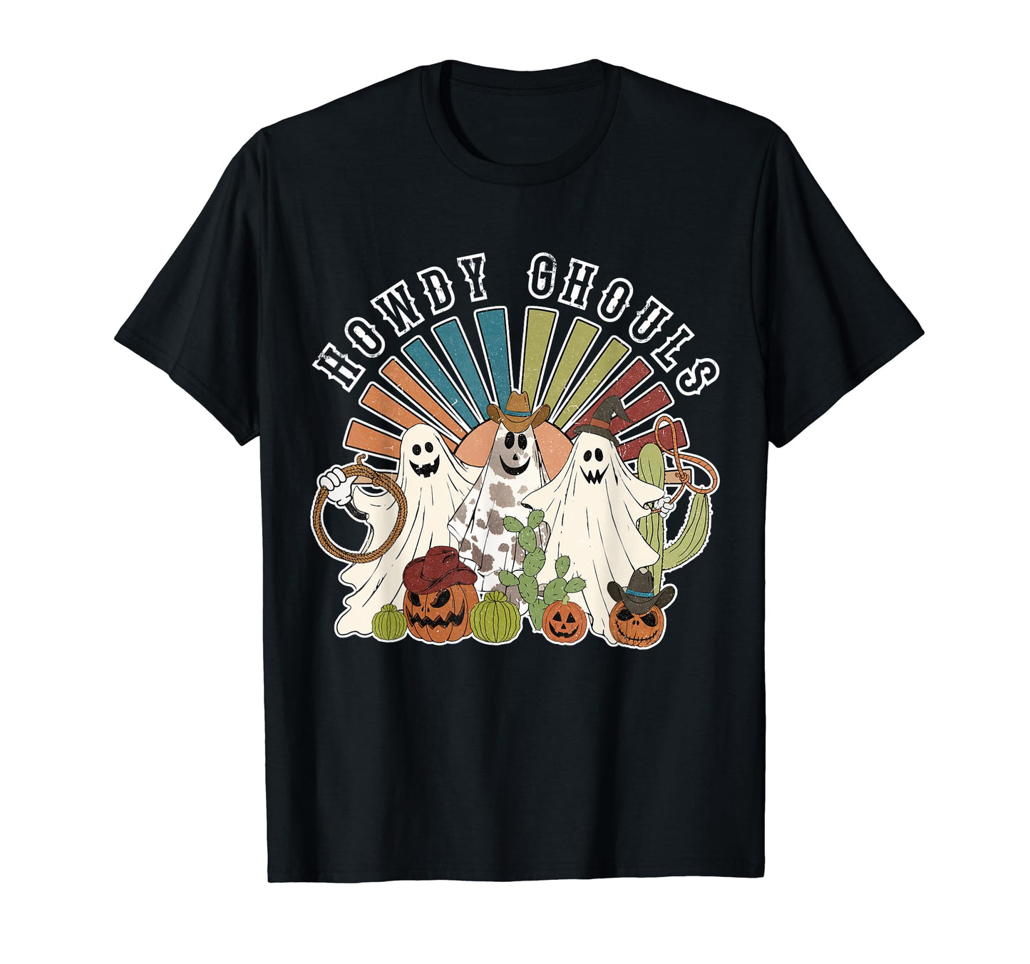 Howdy Ghouls Western Halloween Cowboy T-Shirt - Unique Graphic for Adults - T-Shirt, Sweatshirt, Hoodie