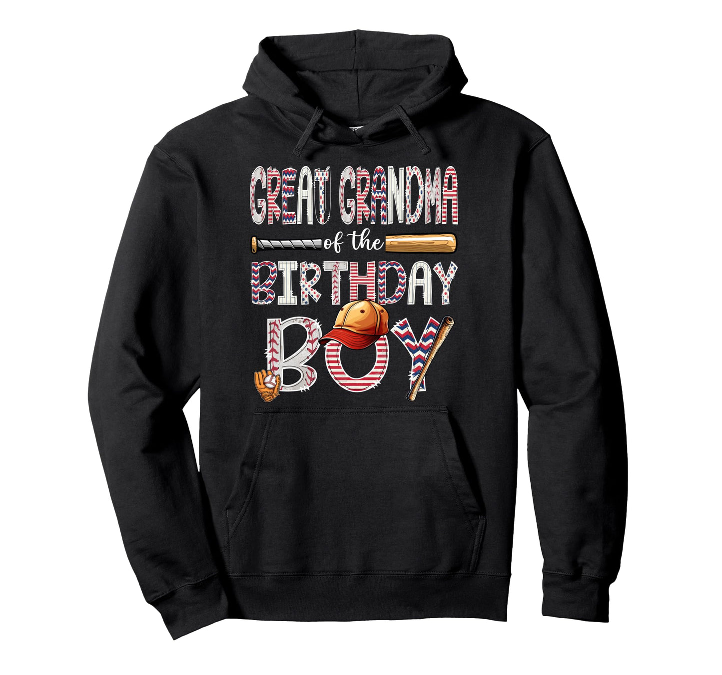 Great Grandma Birthday Baseball Player Hoodie - Custom Art Print Unisex - T-Shirt, Sweatshirt, Hoodie
