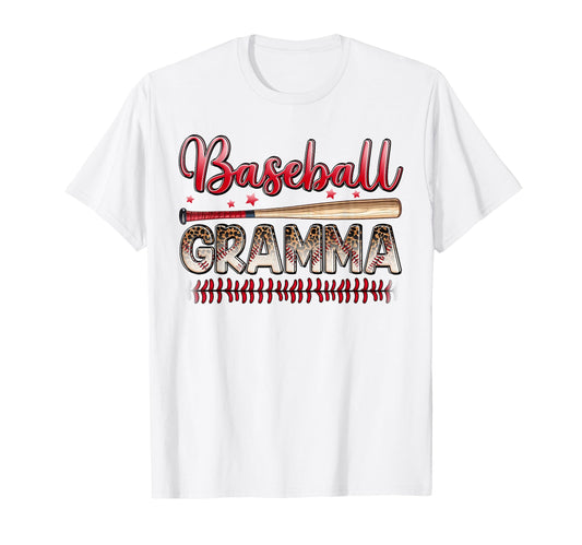 Baseball Gramma Funny Leopard T-Shirt - Casual Everyday Wear Unisex - T-Shirt, Sweatshirt, Hoodie