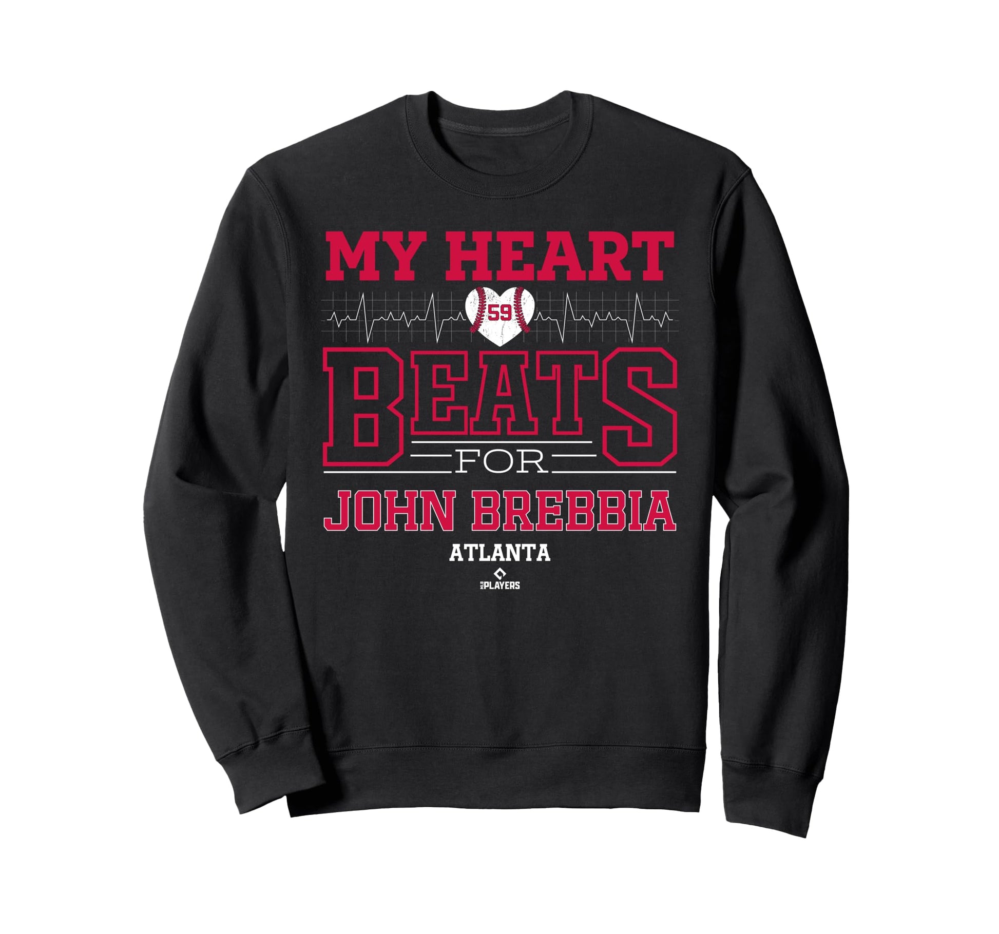 My Heart Beats John Brebbia Atlanta Sweatshirt - Minimalist Print Unisex - T-Shirt, Sweatshirt, Hoodie