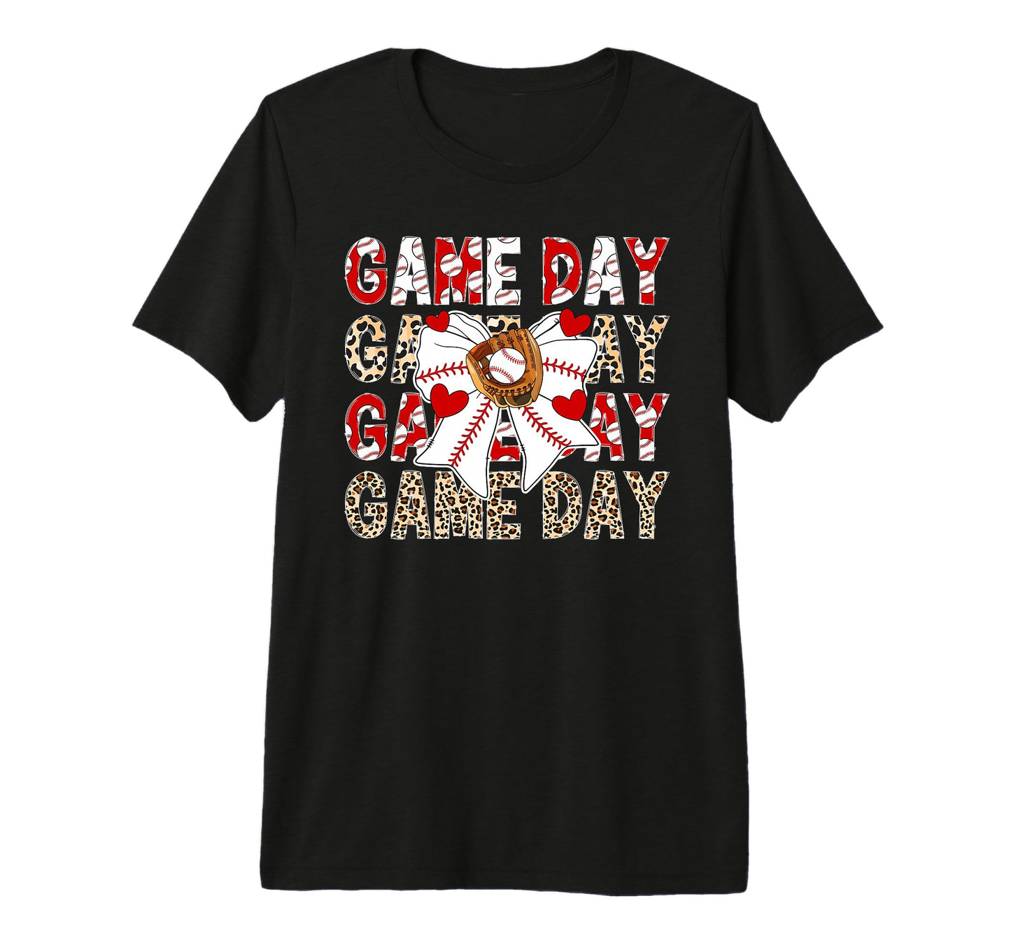 Game Day Baseball Game Day Coquette T-Shirt - Aesthetic Graphic for Adults - T-Shirt, Sweatshirt, Hoodie