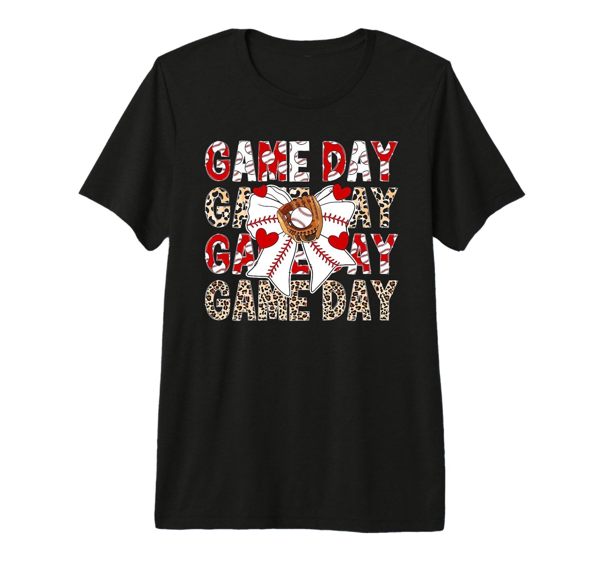 Game Day Baseball Game Day Coquette T-Shirt - Aesthetic Graphic for Adults - T-Shirt, Sweatshirt, Hoodie