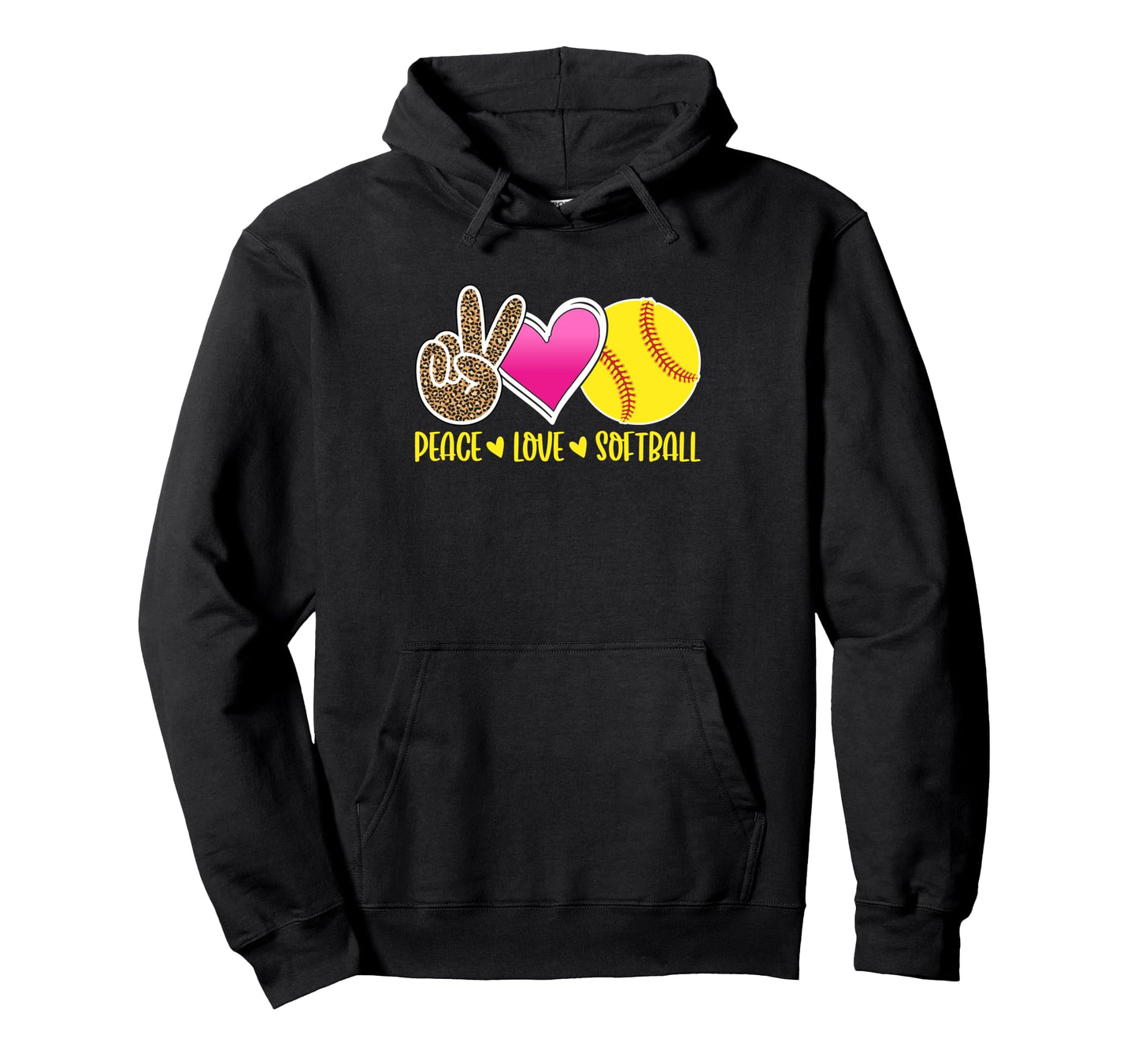 Peace Love Softball Teen Peace Love Hoodie - Custom Art Print Men Women - T-Shirt, Sweatshirt, Hoodie