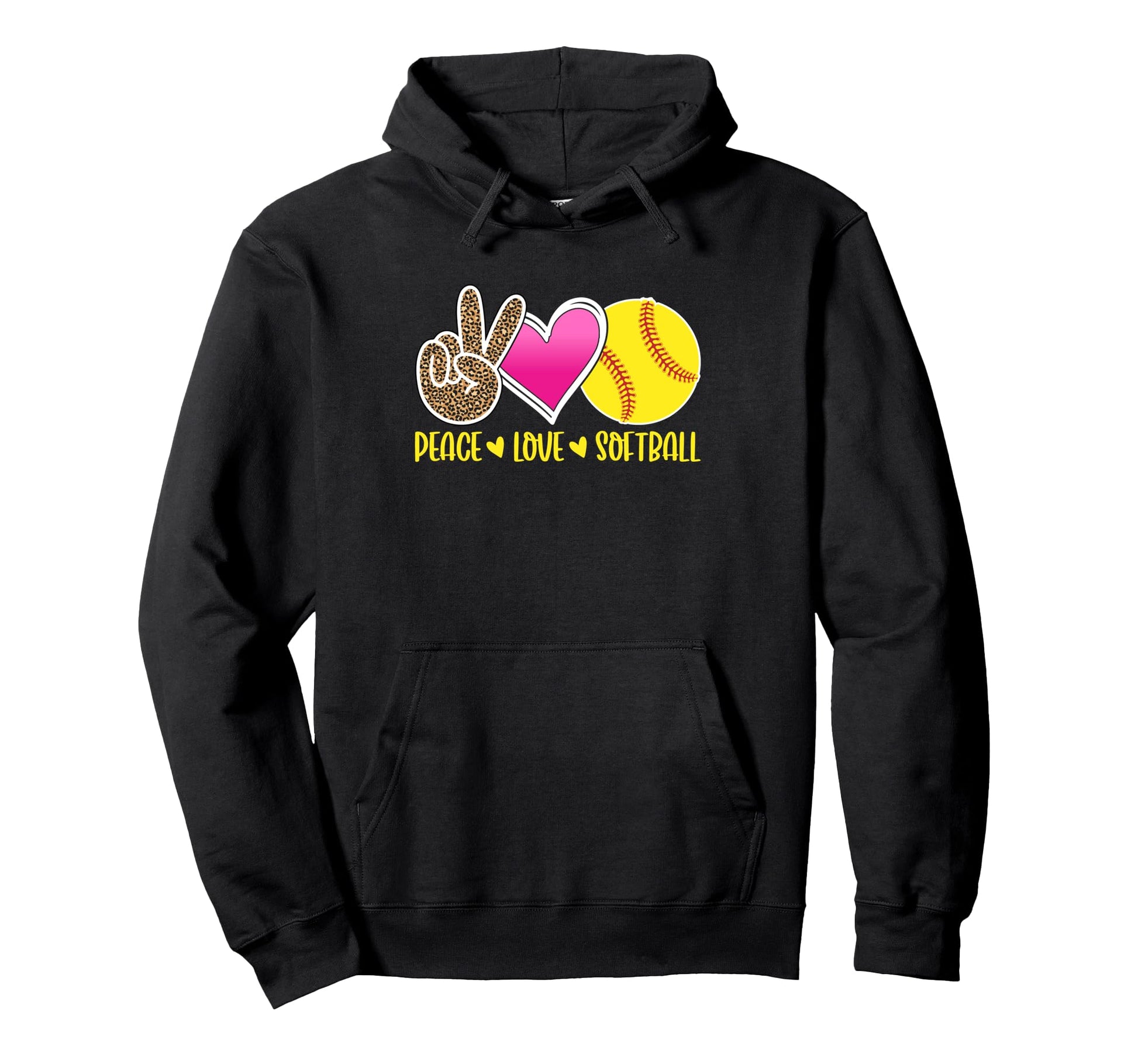 Peace Love Softball Teen Peace Love Hoodie - Custom Art Print Men Women - T-Shirt, Sweatshirt, Hoodie