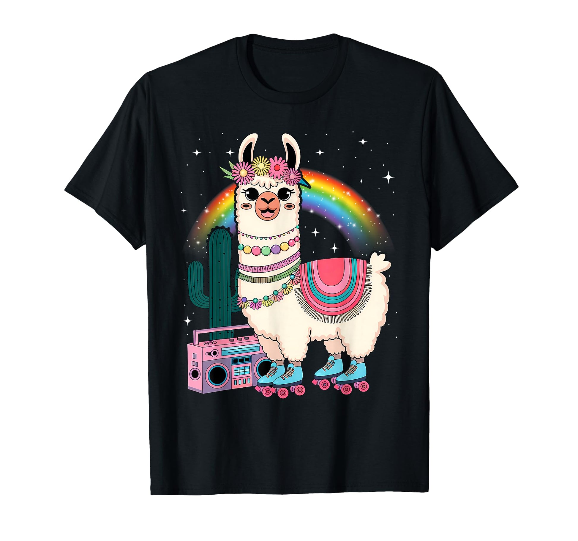 Roller Skating Alpaca Skater Skate 70S T-Shirt - Unique Graphic Men Women - T-Shirt, Sweatshirt, Hoodie
